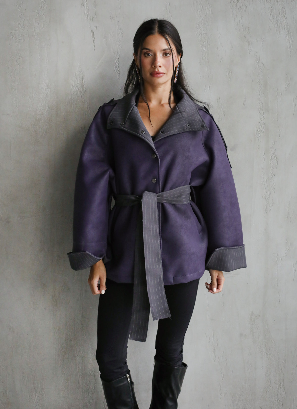 A masterpiece leather jacket - Purple