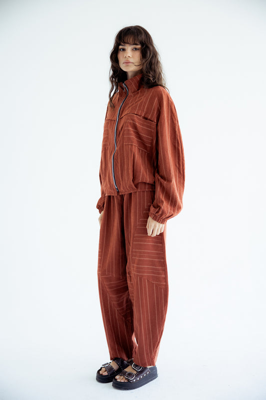 Now or Never Striped Set - Rust