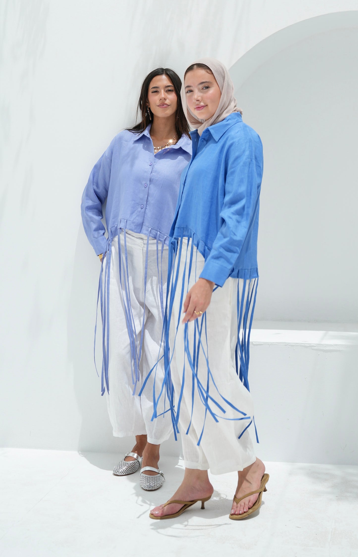 Girl’s Girl Linen Top - Cobalt