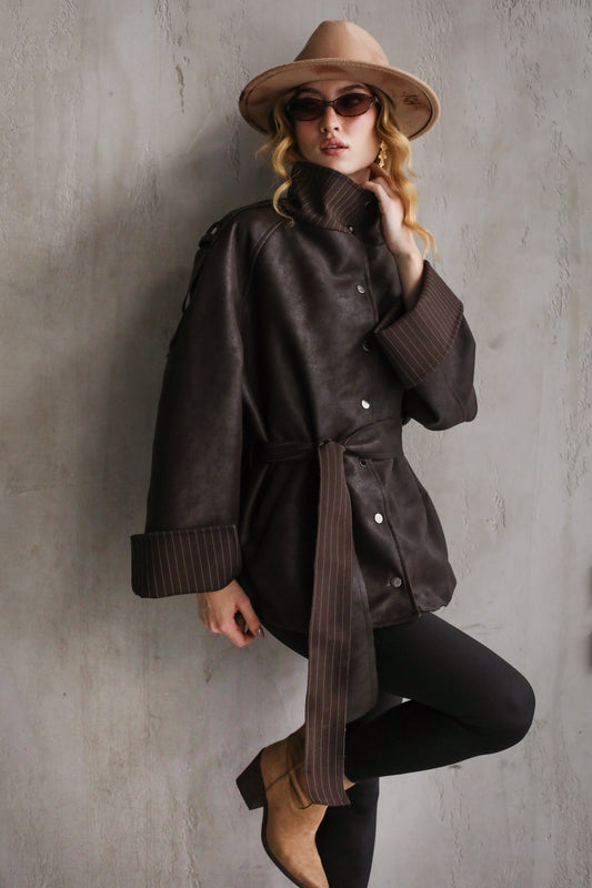 A masterpiece leather jacket - Brown