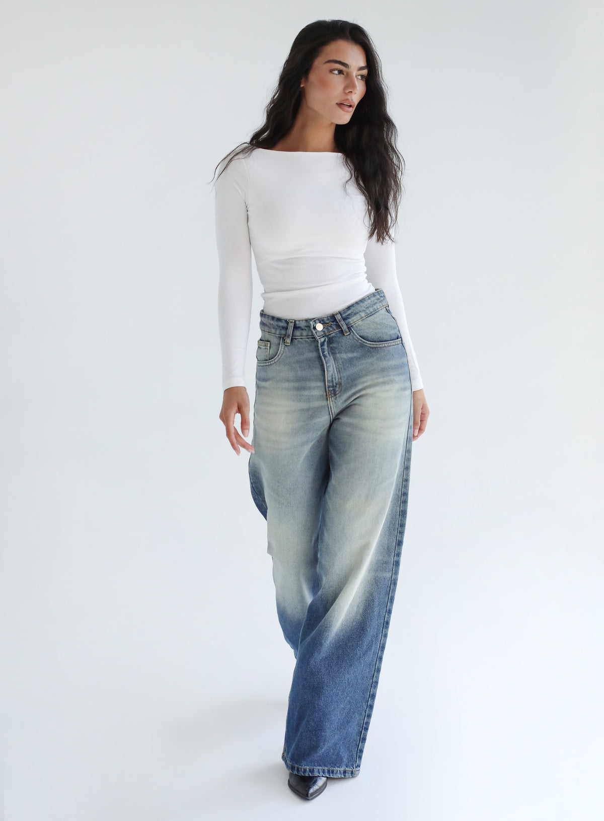 Standout Denim Pants in Washed Blue