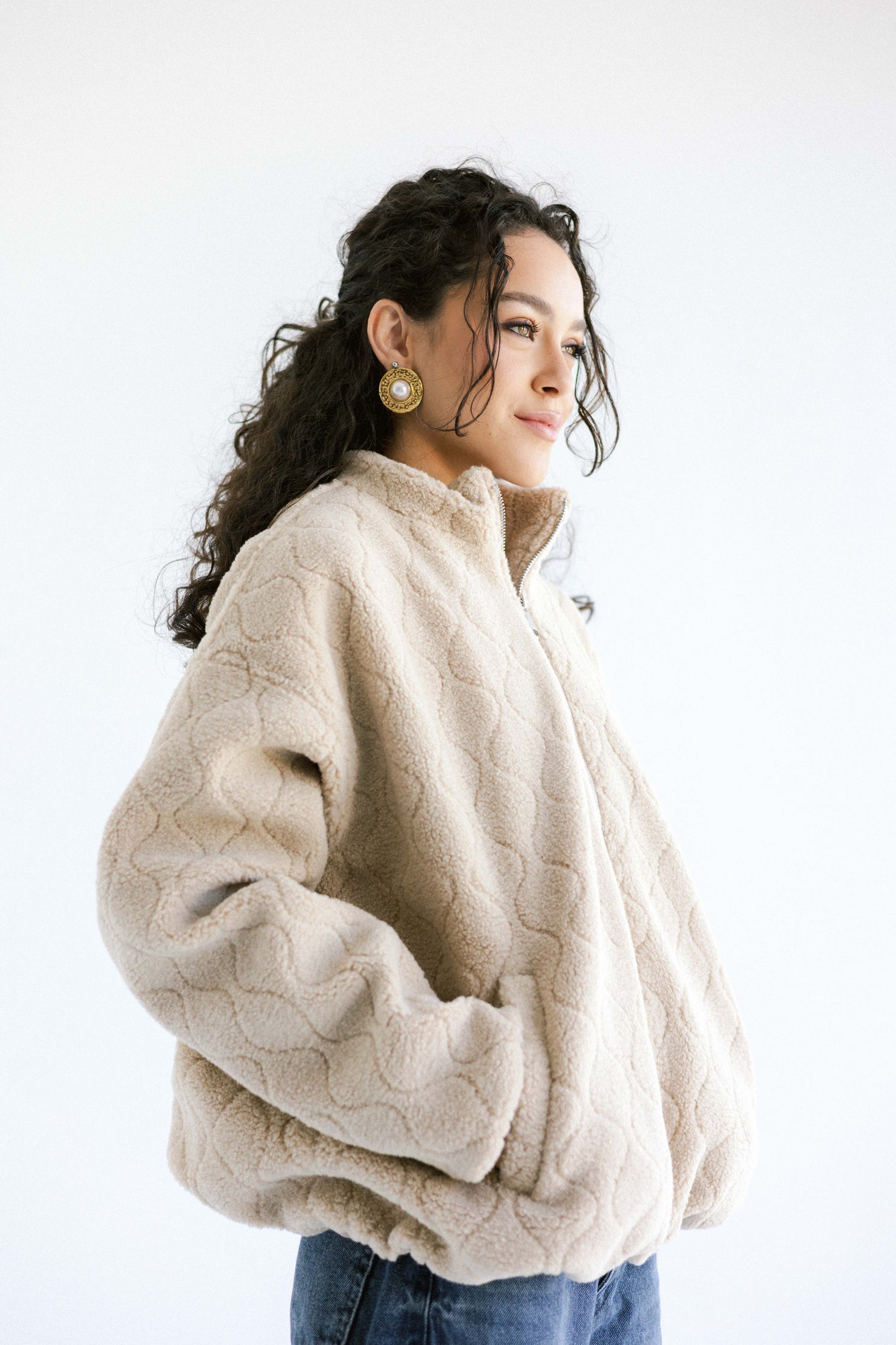 Snug Teddy Jacket - Beige