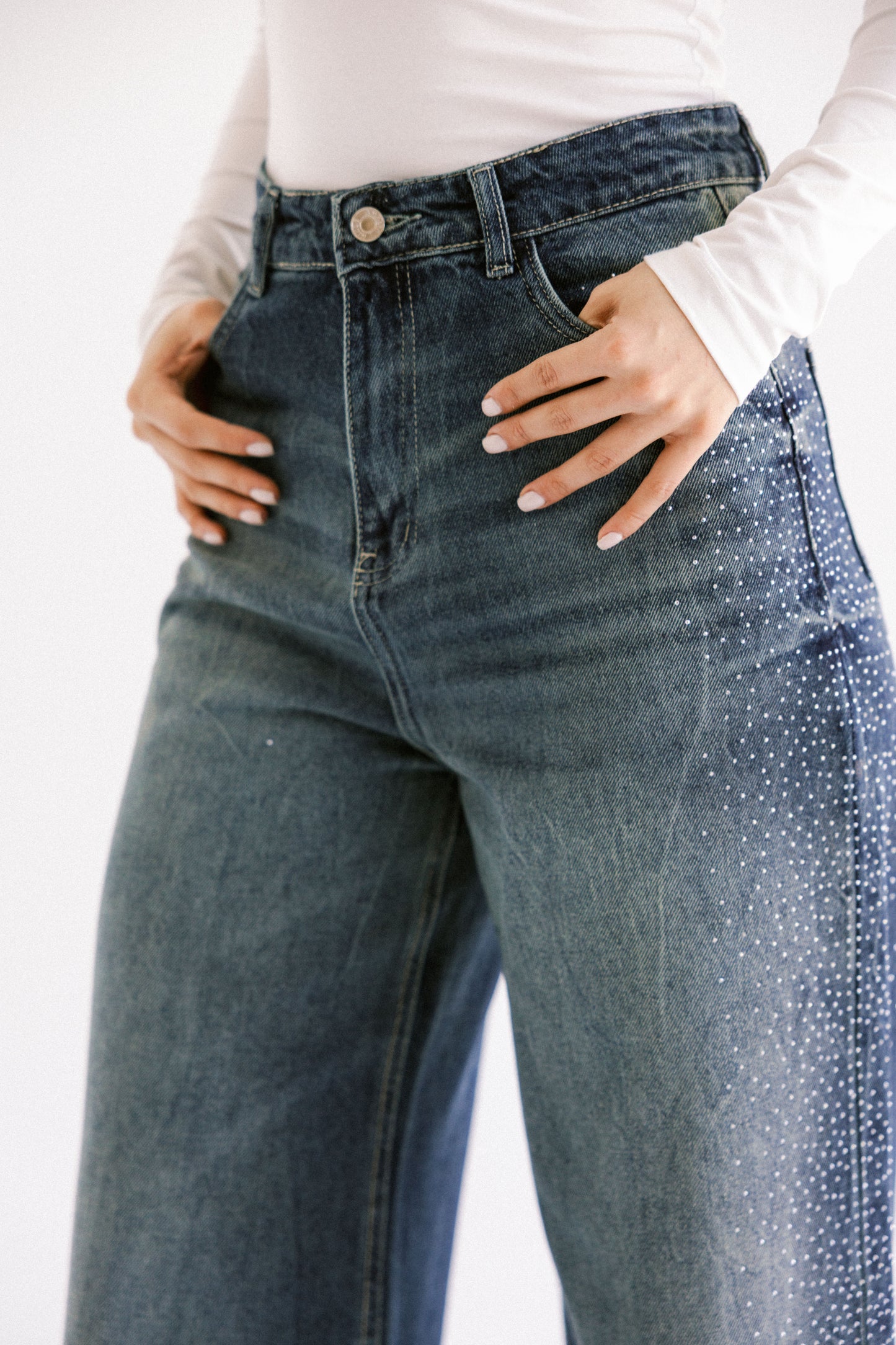 Stargazer Denim Pants in Dark Blue