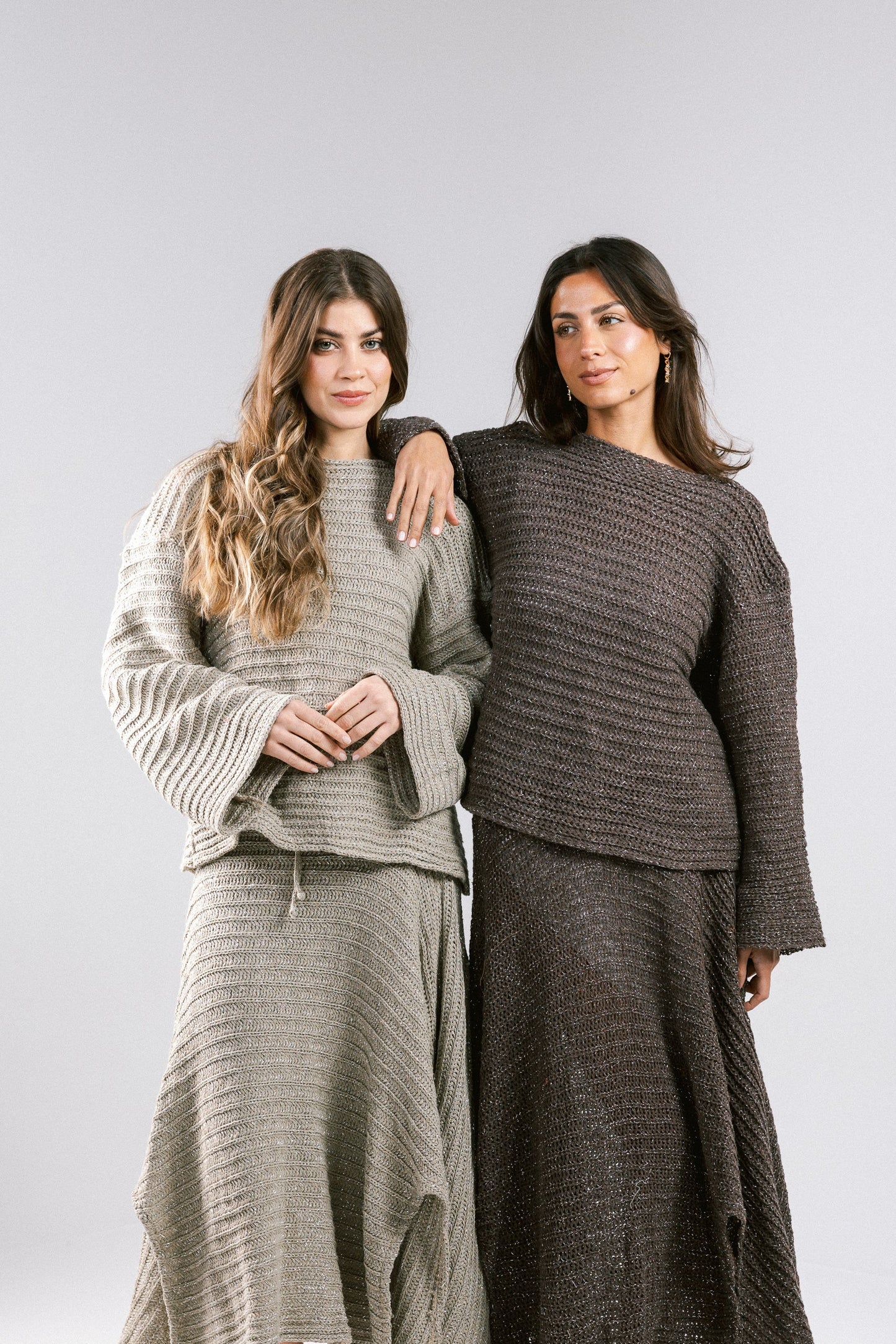 Shore Nights Crochet Skirt - Brown