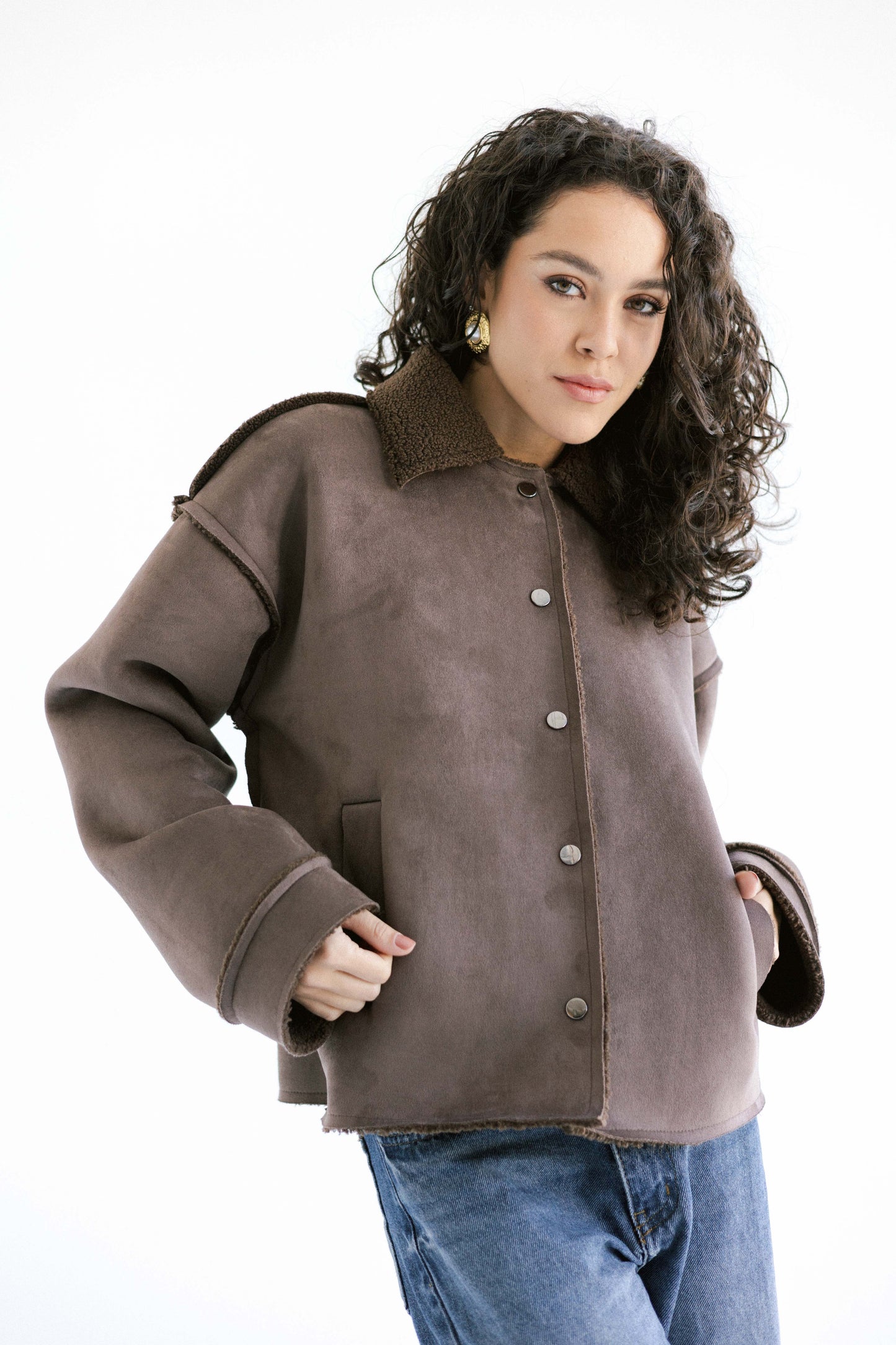 Explorer Cropped Jacket - Brown