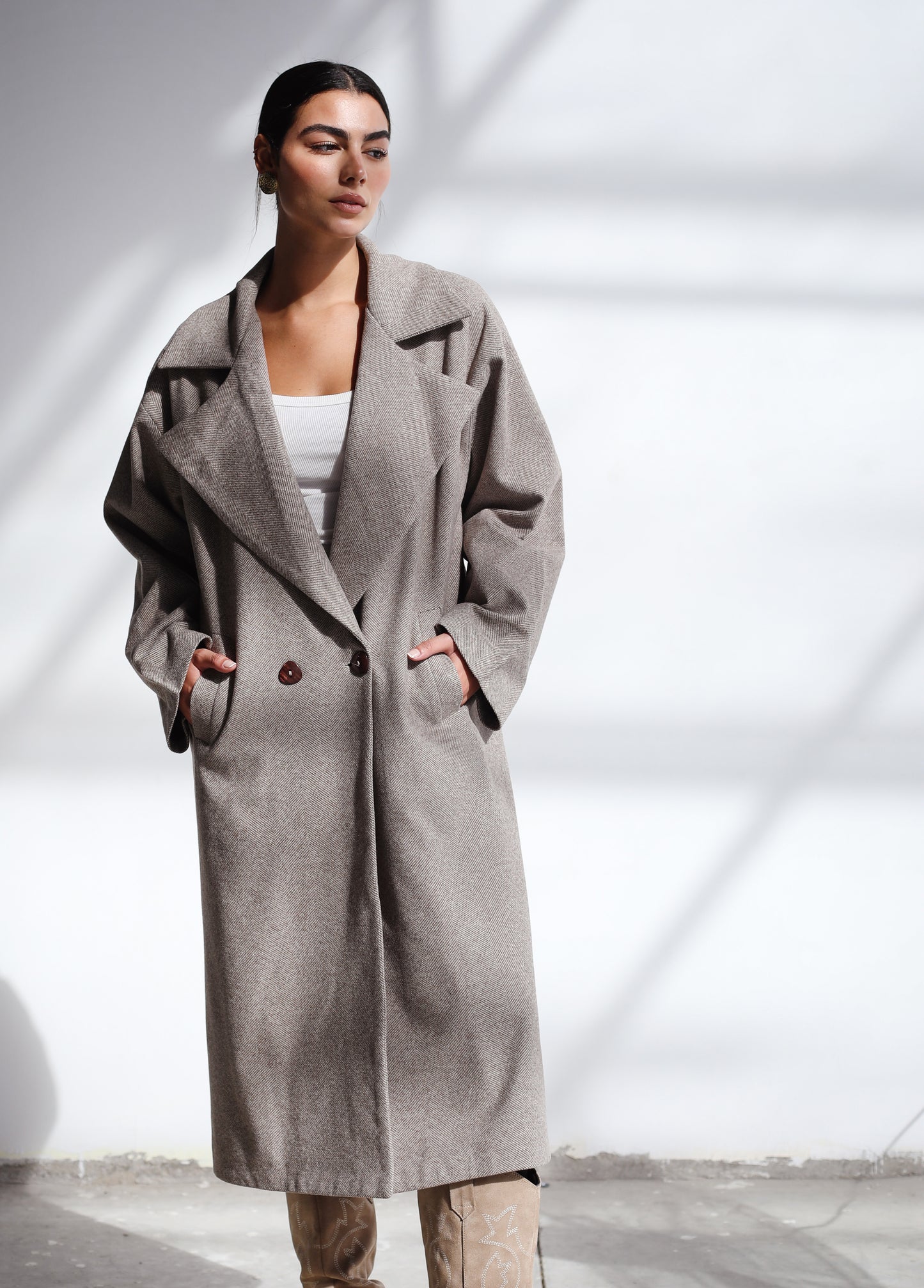 Long Time Coat - Brown Stripes