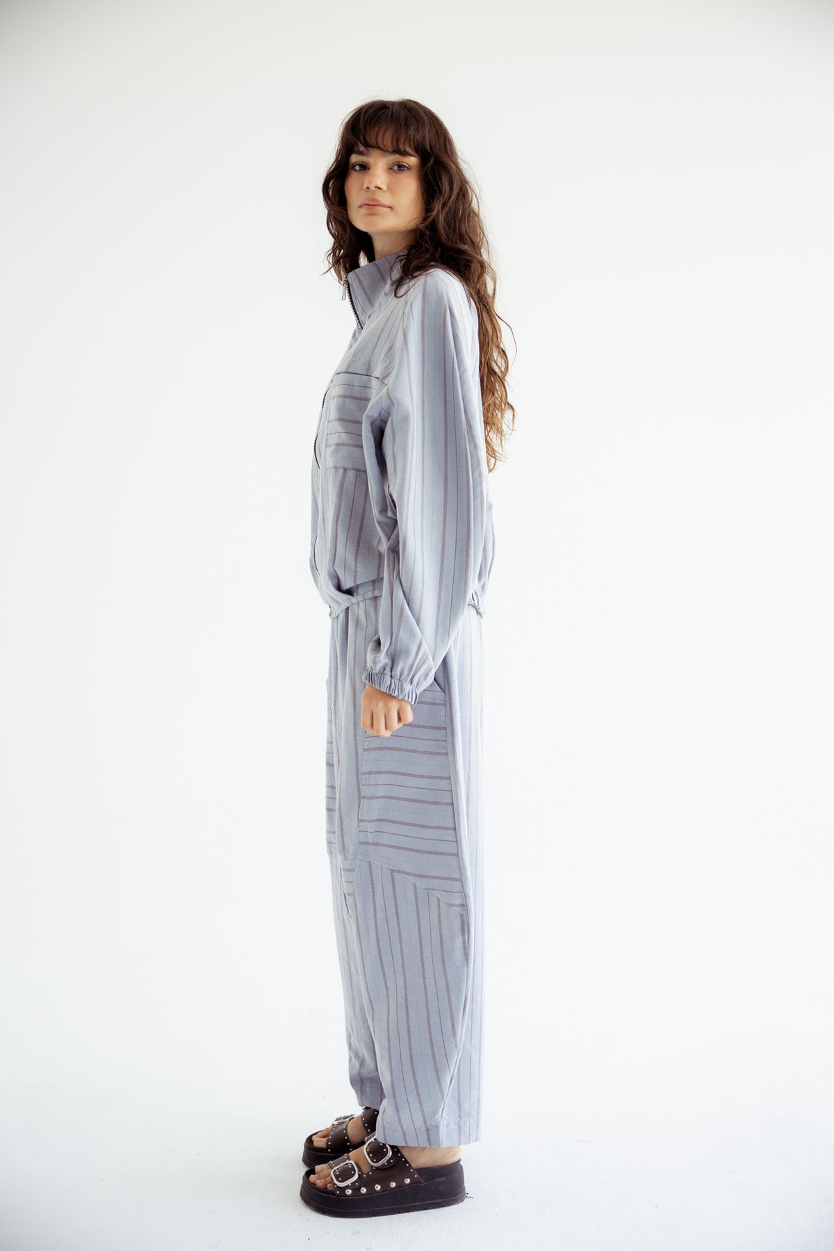 Now or Never Striped Set - BabyBlue