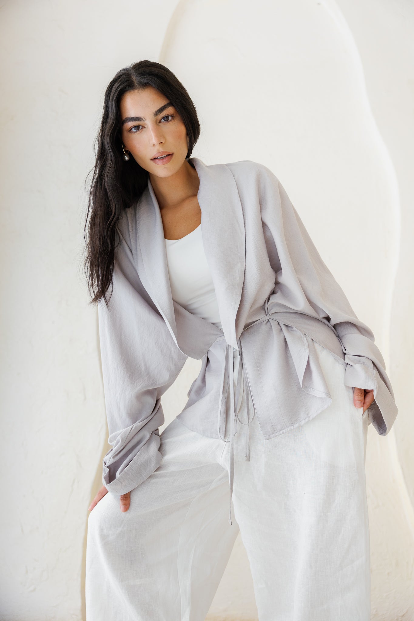 Daisy Field Cardigan - Grey