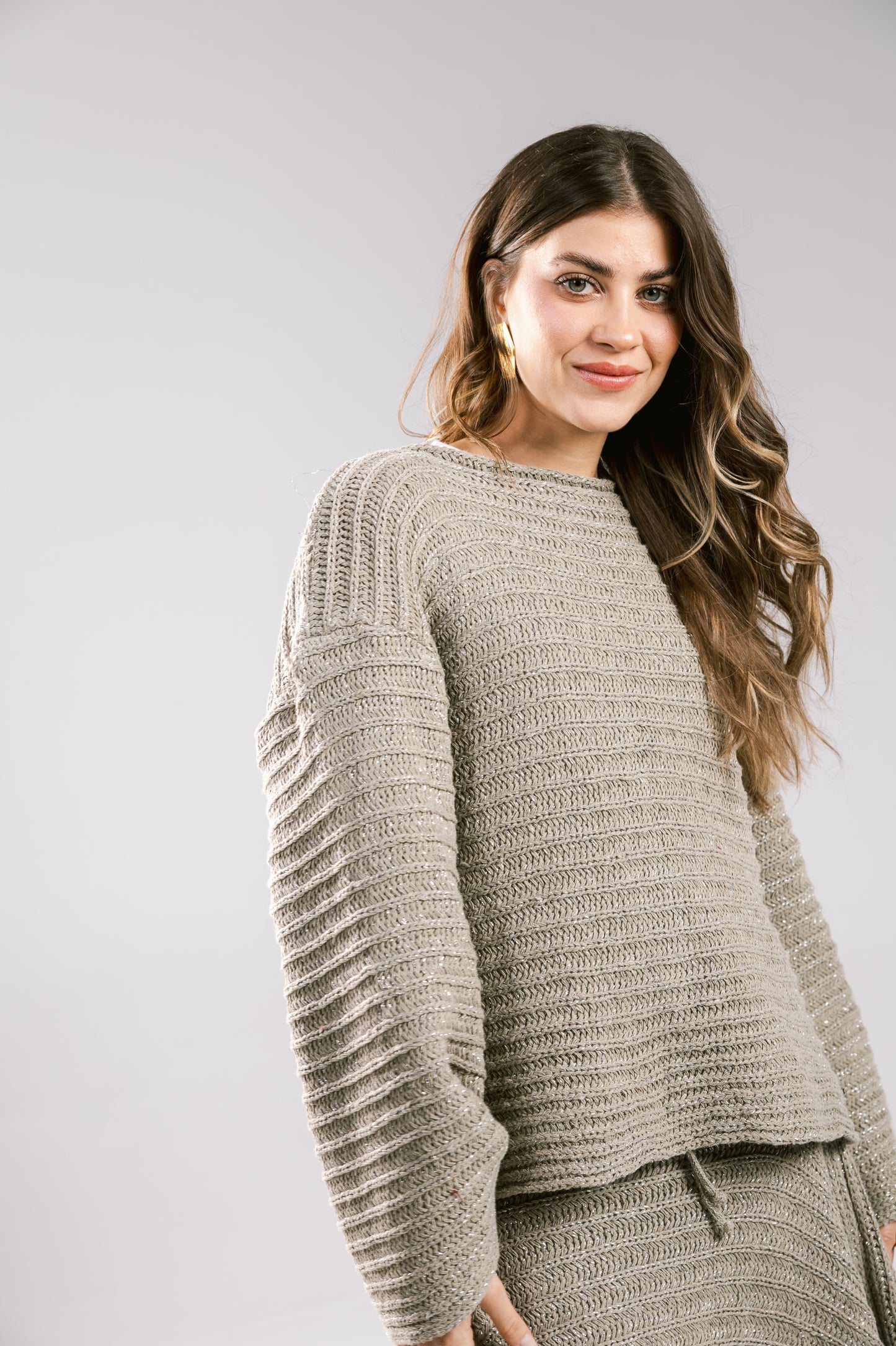 Seascape Crochet Top - Taupe