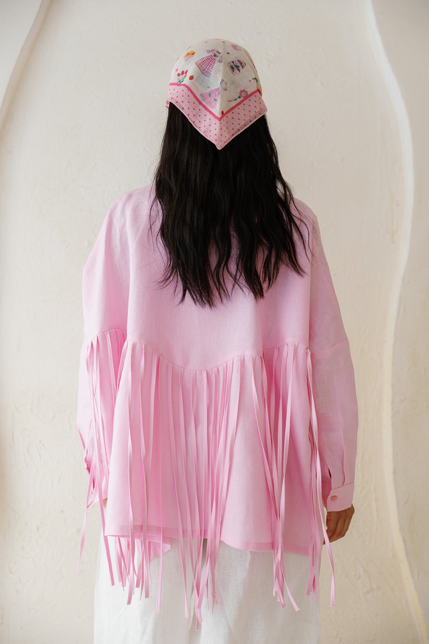 Summer Smiles Linen Top - Powder Pink