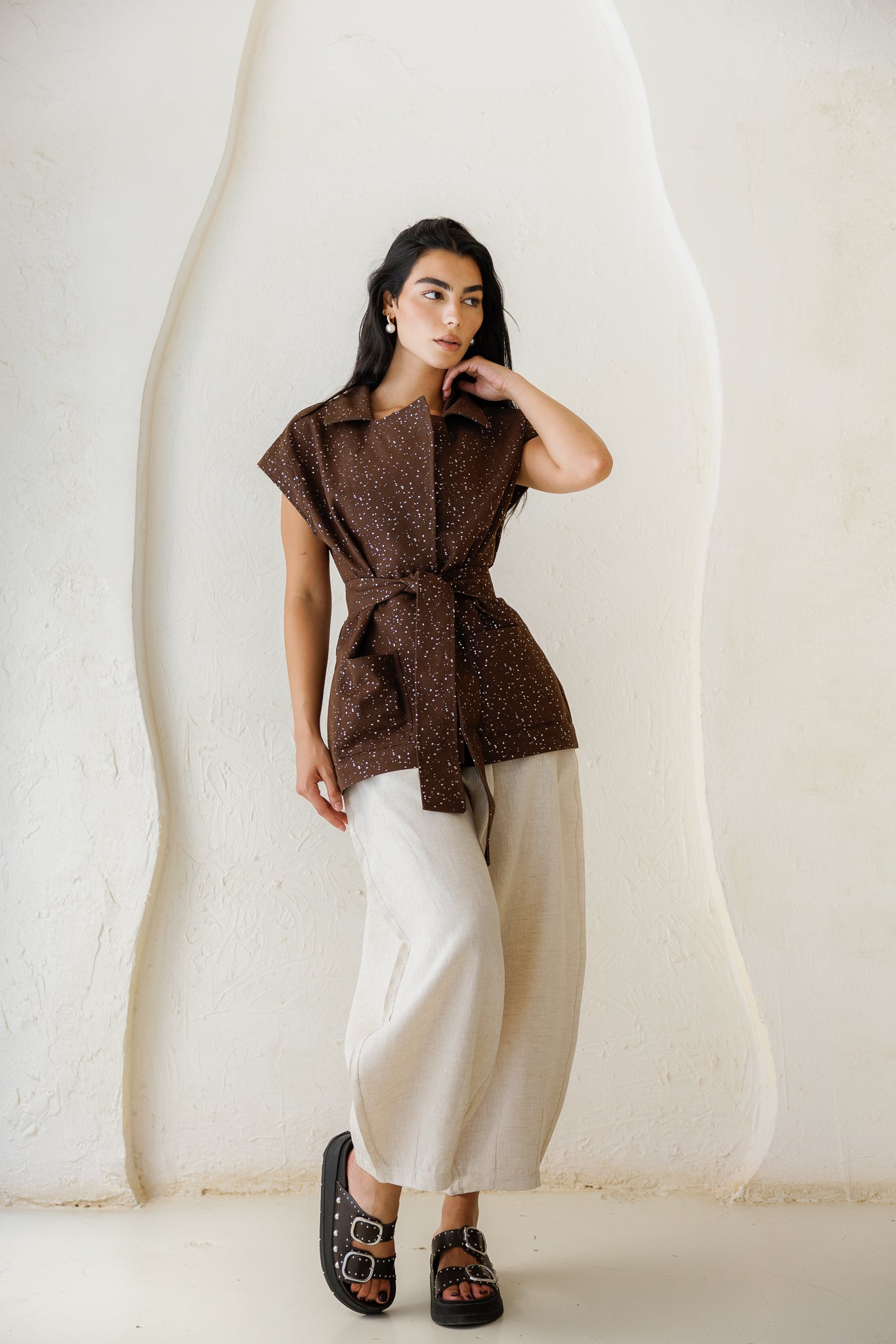 You Have My Heart Denim Vest - Brown