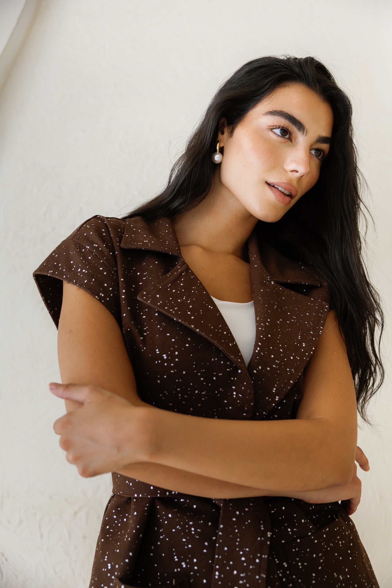You Have My Heart Denim Vest - Brown