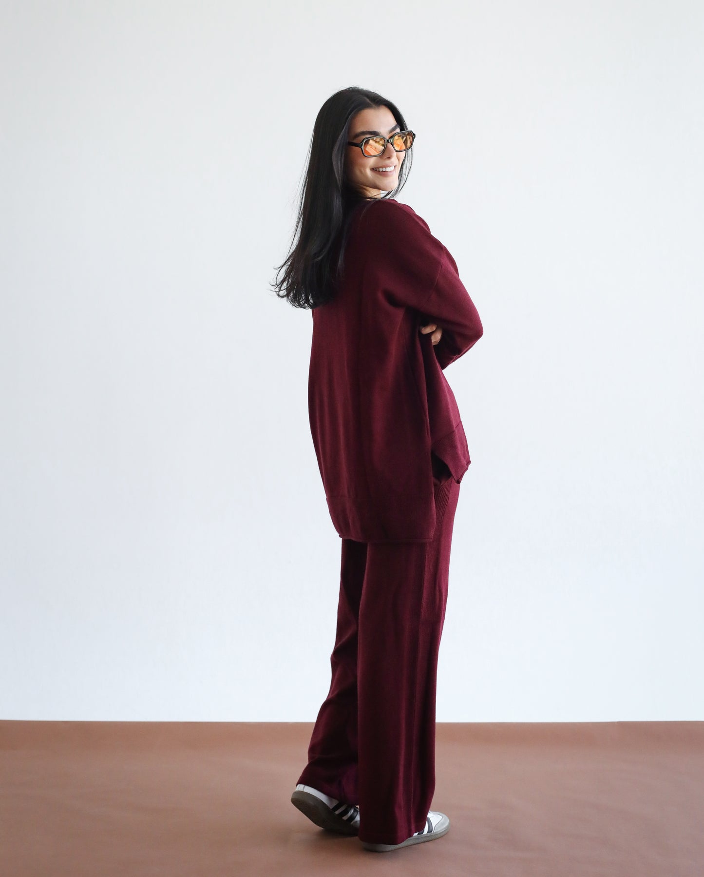 Good Feels Knit Set - Burgundy