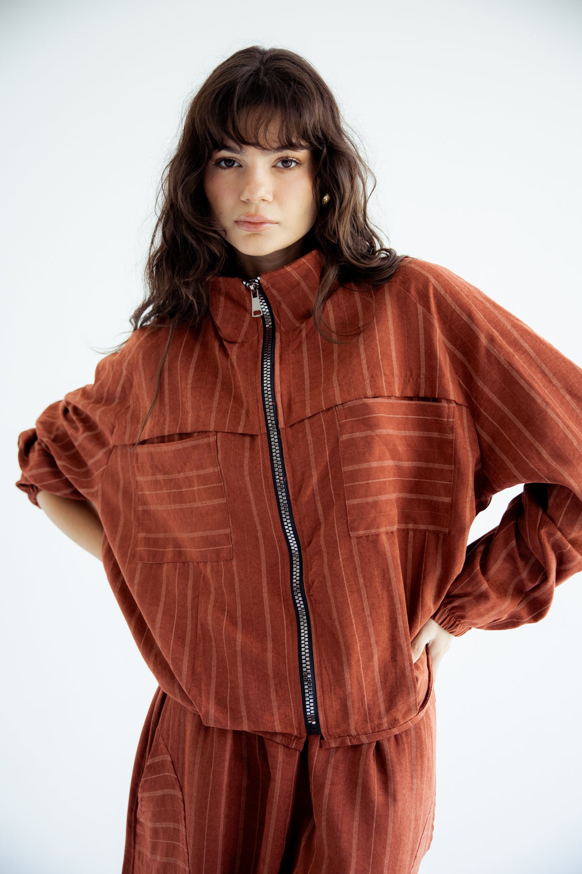 Now or Never Striped Set - Rust