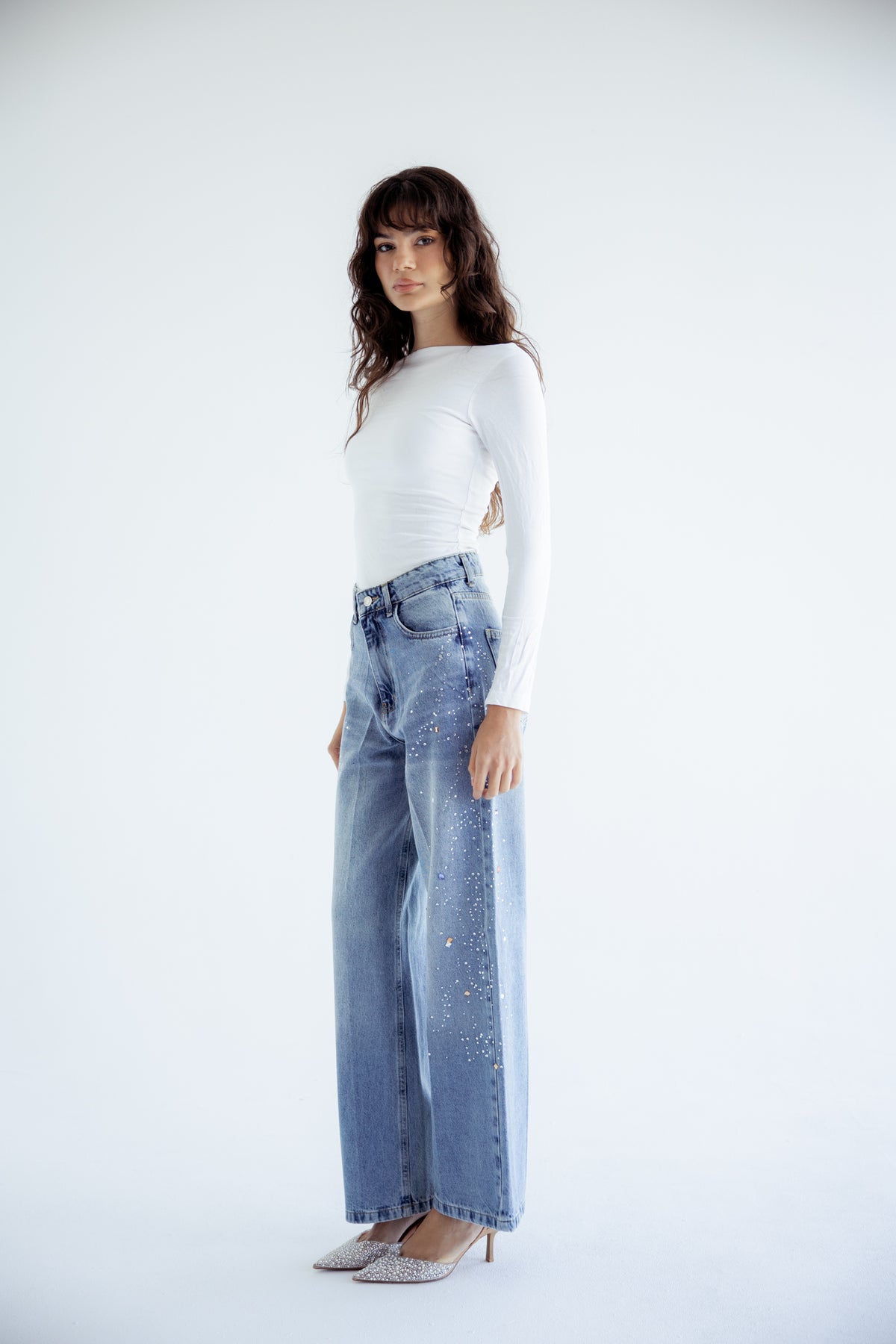 Loved You First Denim Pants in Blue