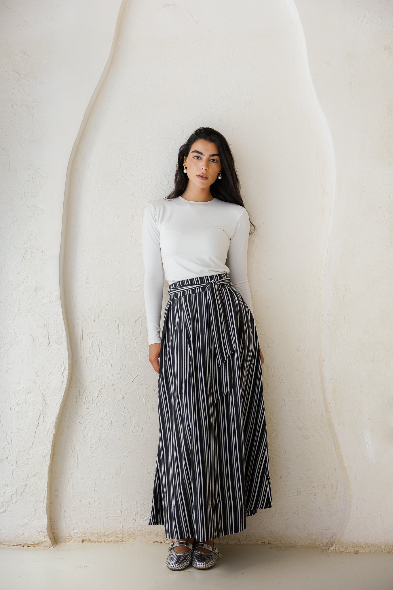 Your Favorite Striped Skirt - Black