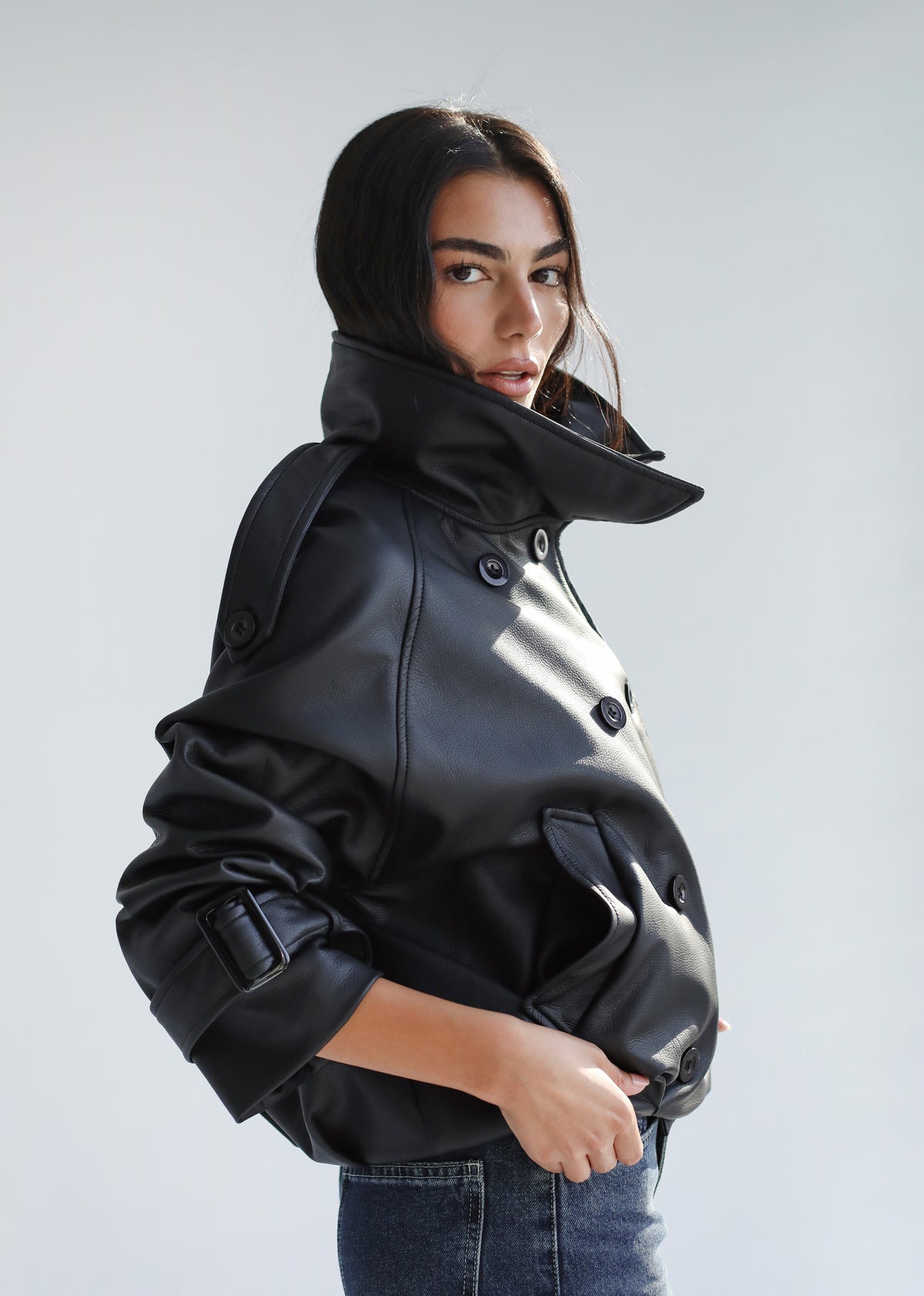 Instant Attraction Leather Jacket - Black
