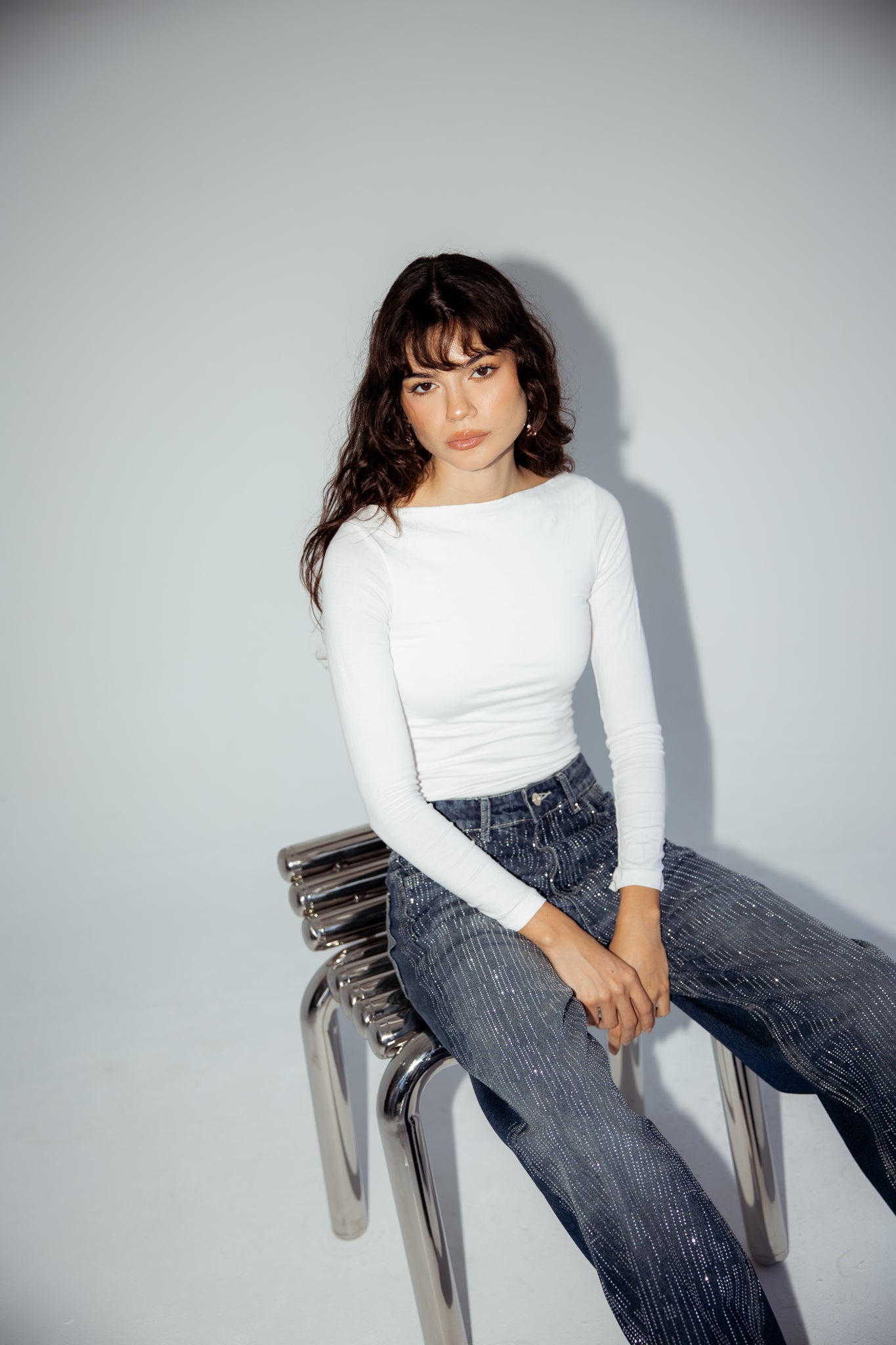 Her Era Denim Pants in Washed Blue
