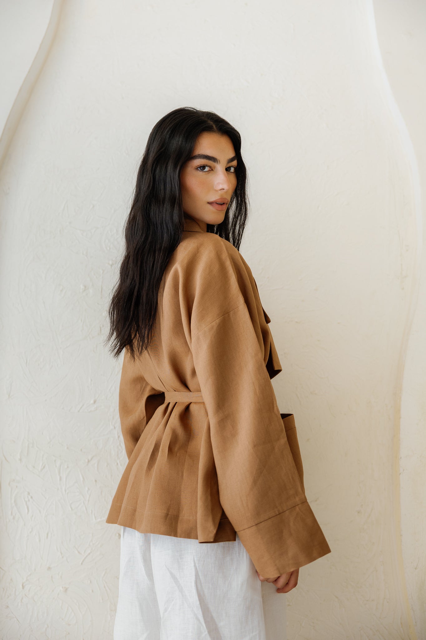 Full of Sunshine Linen Cardigan - Mocha