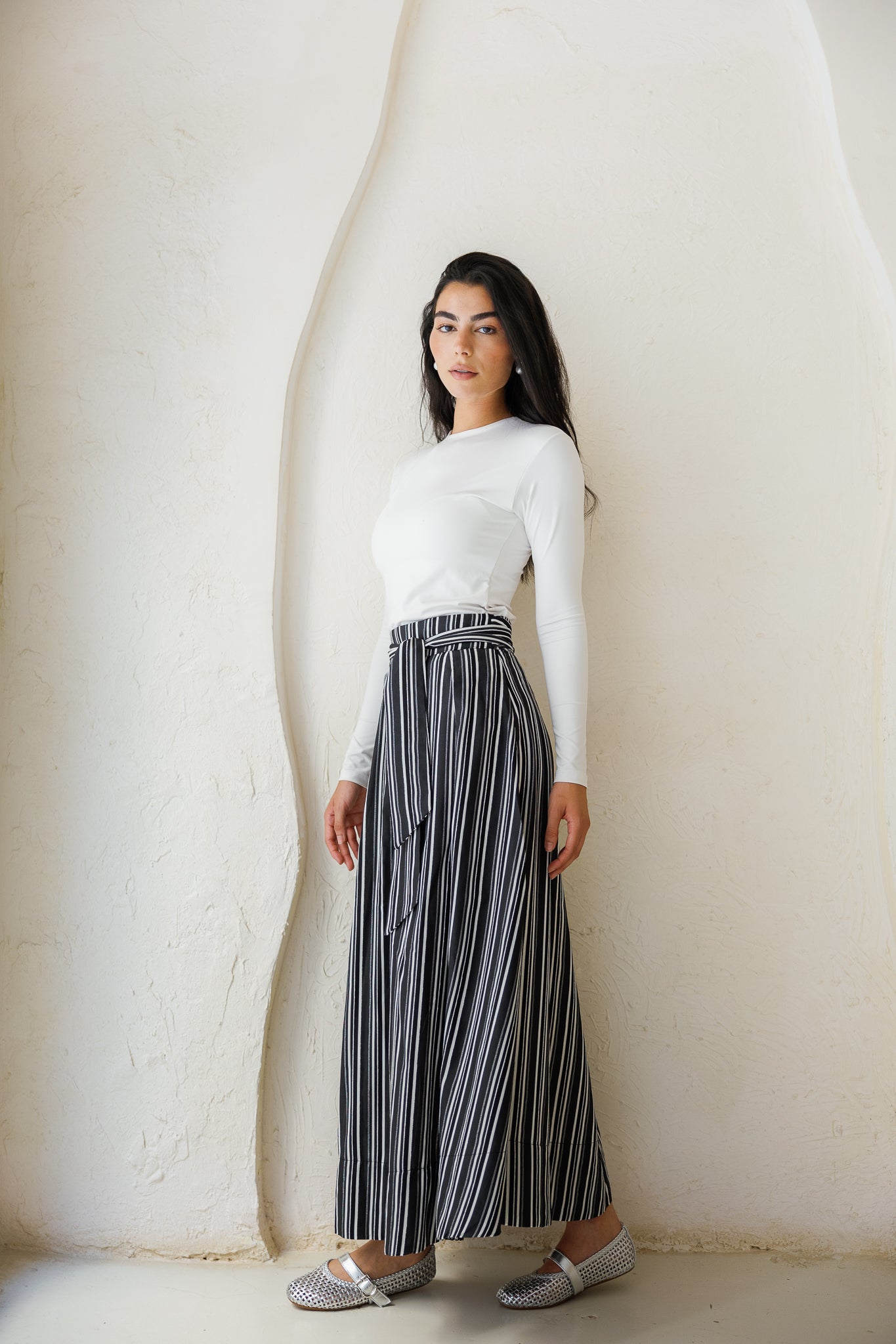 Your Favorite Striped Skirt - Black