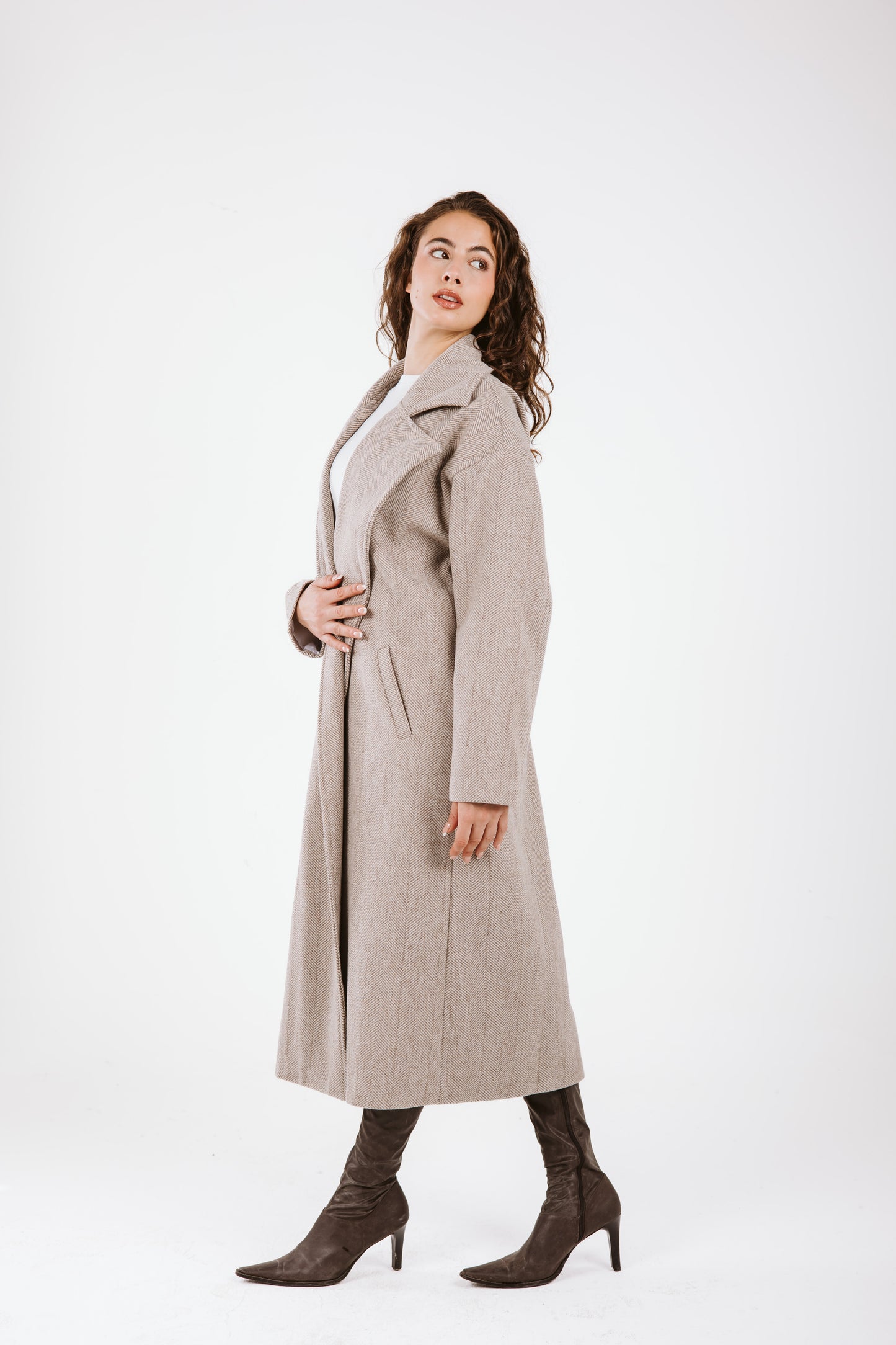 Long Time Coat - Brown Stripes