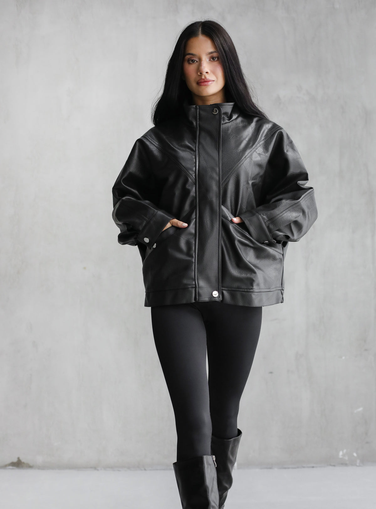 Game Changer Leather Jacket - Black