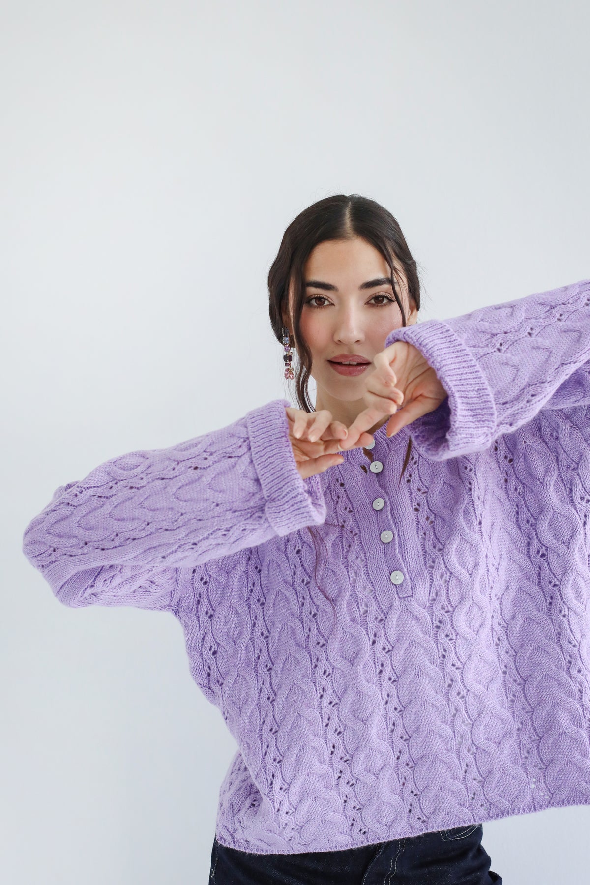 Sweet as you knit sweater - Lilac