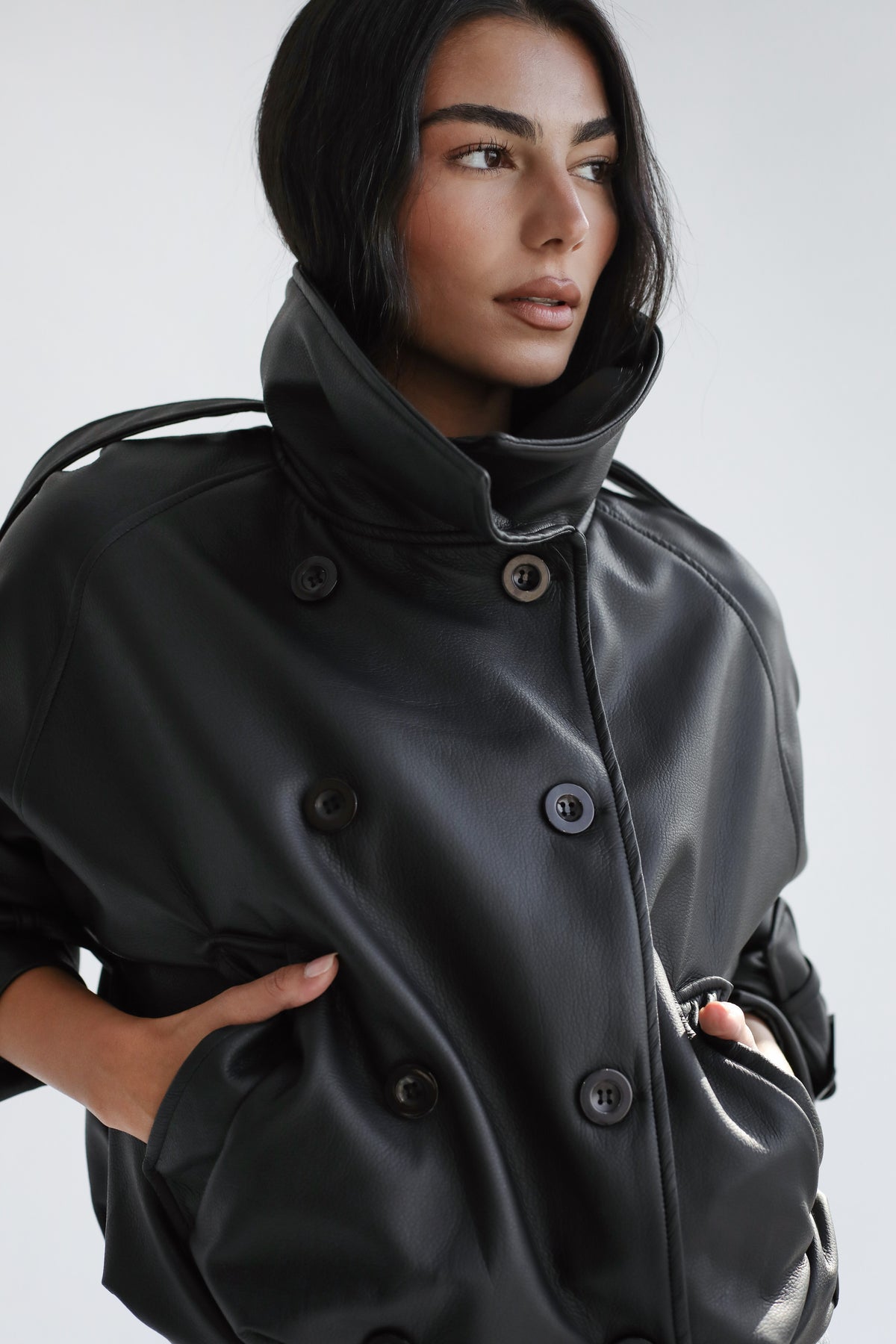 Instant Attraction Leather Jacket - Black