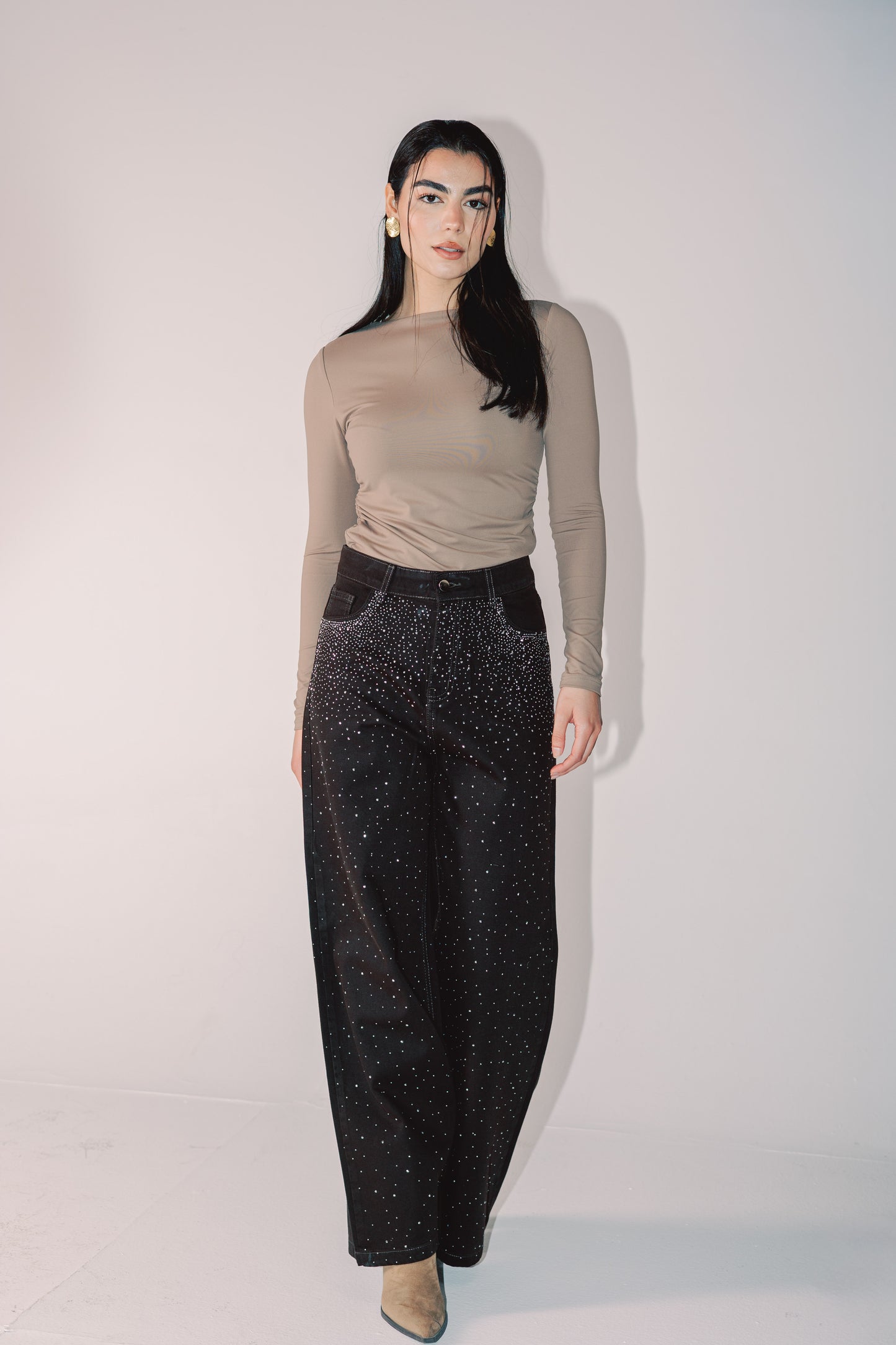 Dazzler Denim Pants - Brown