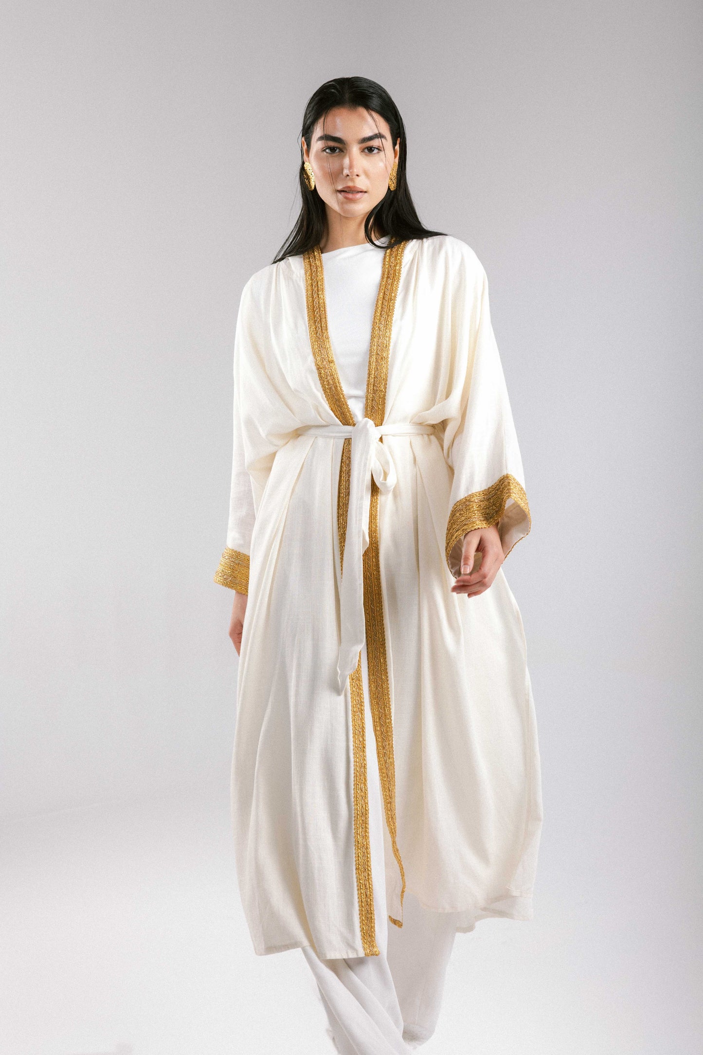 Marrakesh Linen Kaftan in White