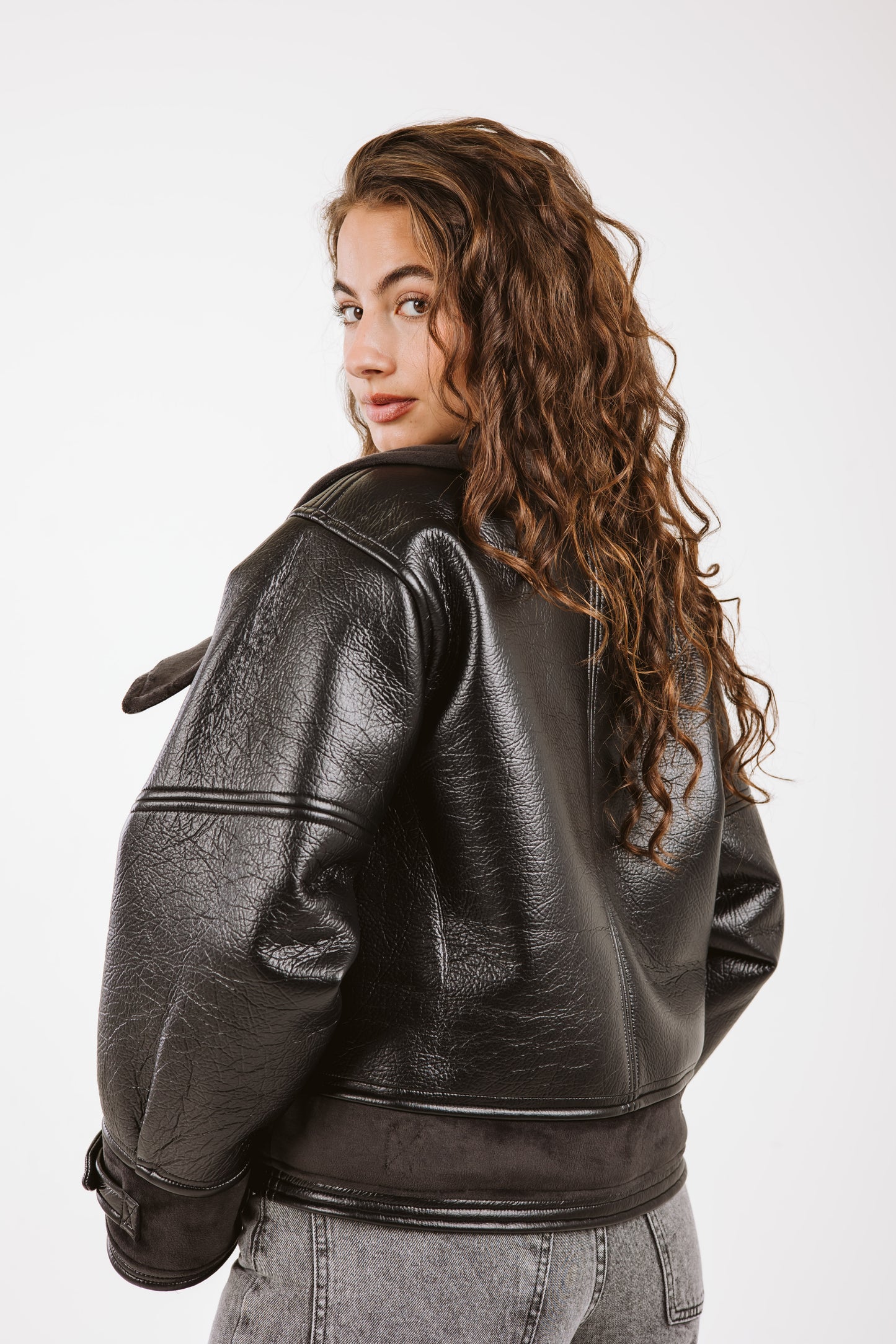 Talk of The Town Leather Jacket - Black