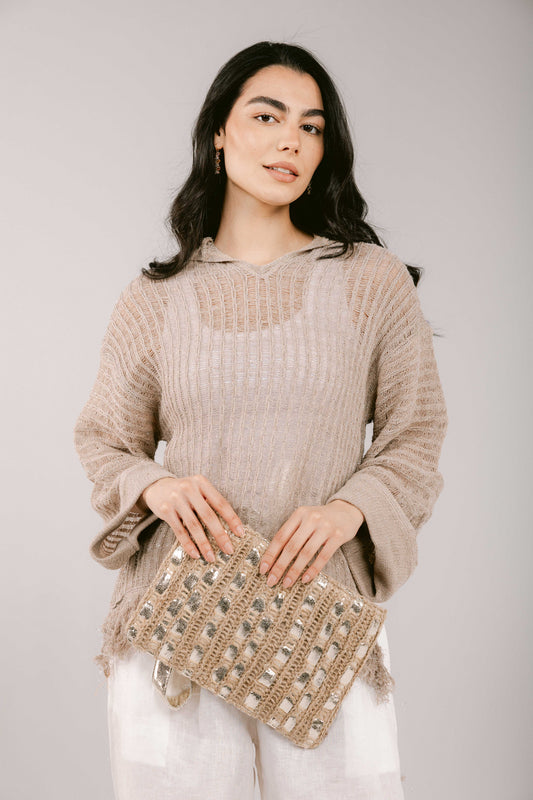 Beach Glow Summer Clutch - Gold
