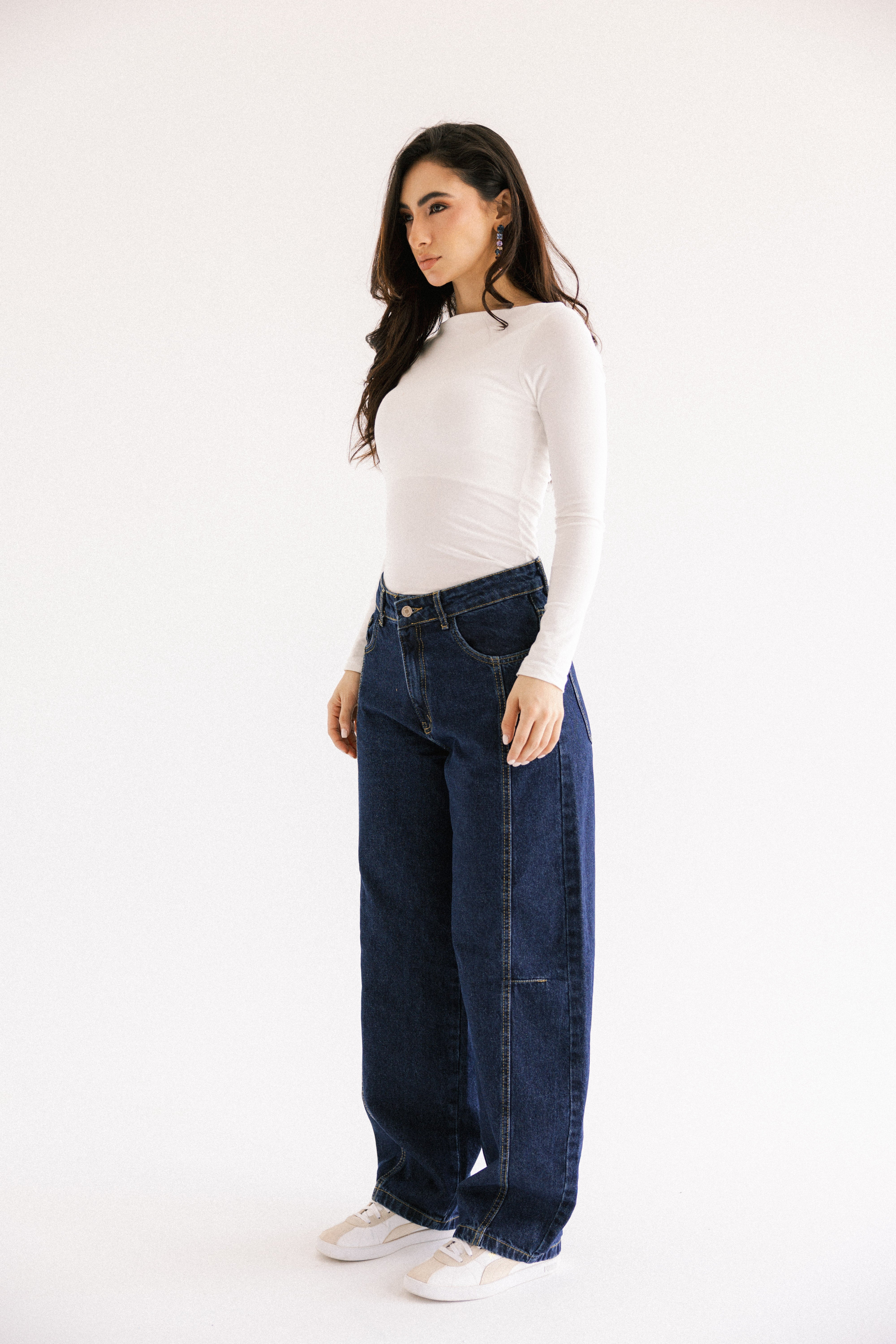 Out N About Balloon Denim Pants in Indigo – Amalia