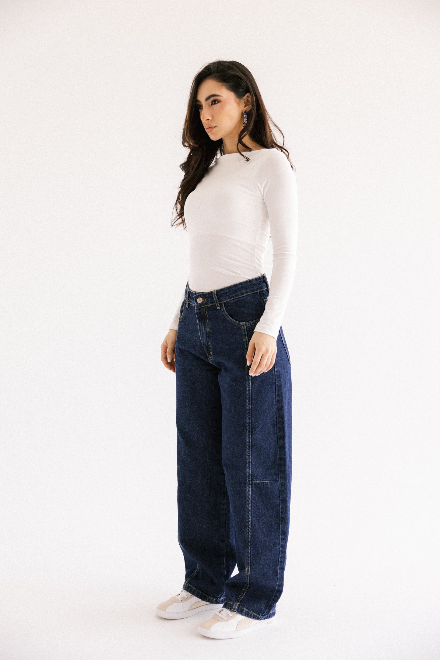 Out N About Balloon Denim Pants in Indigo