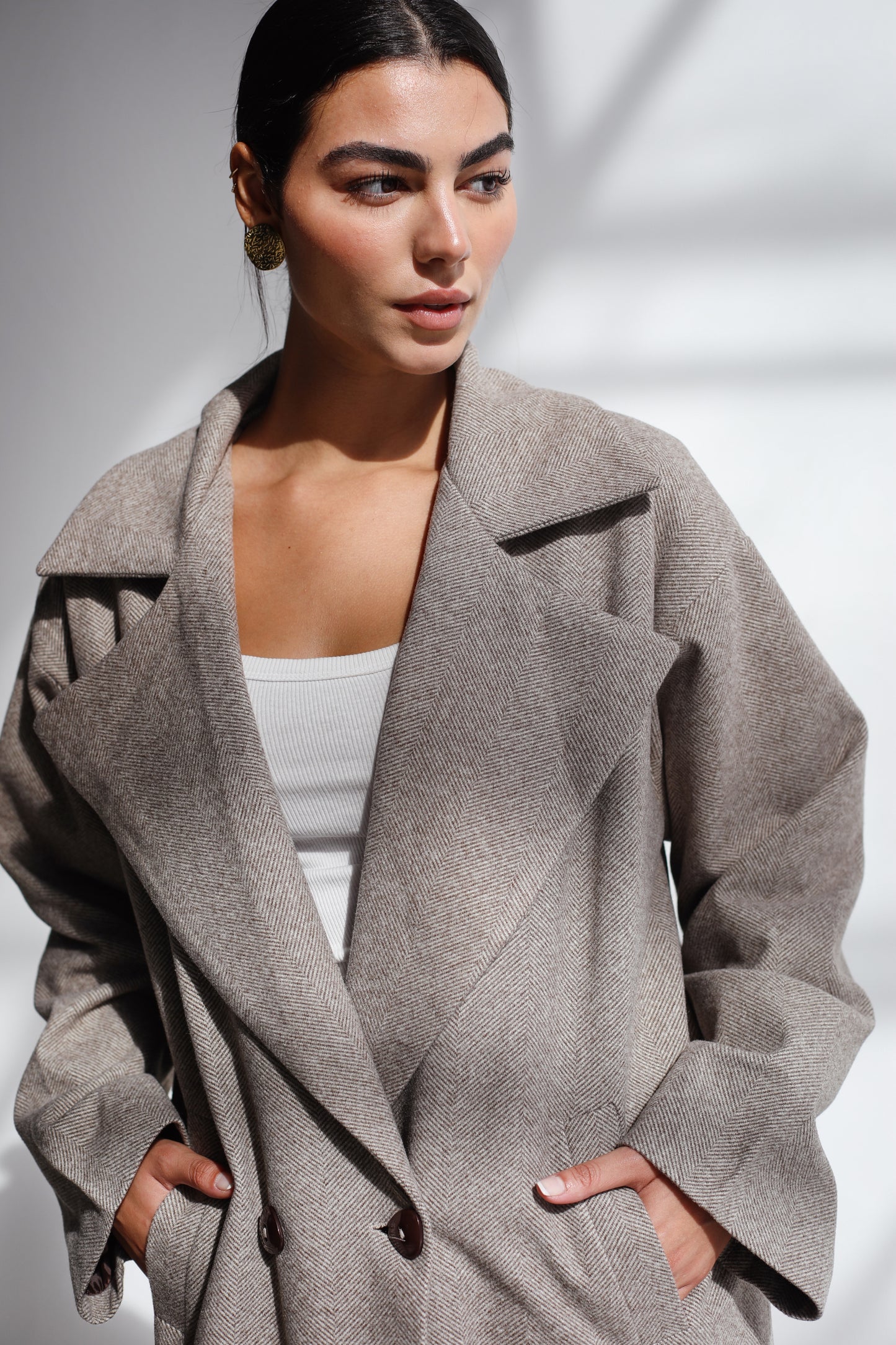 Long Time Coat - Brown Stripes