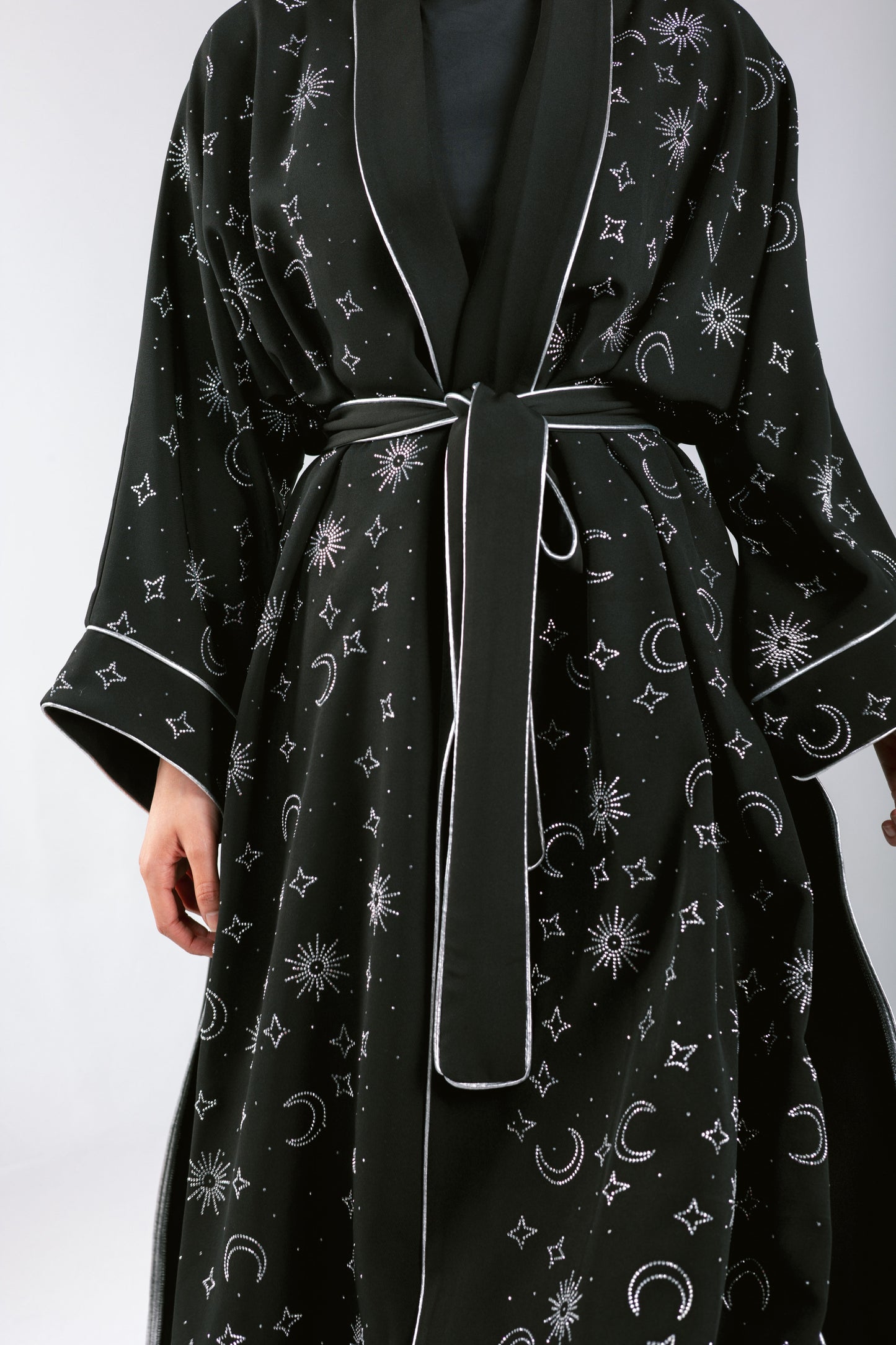Over The Moon Kaftan in Black
