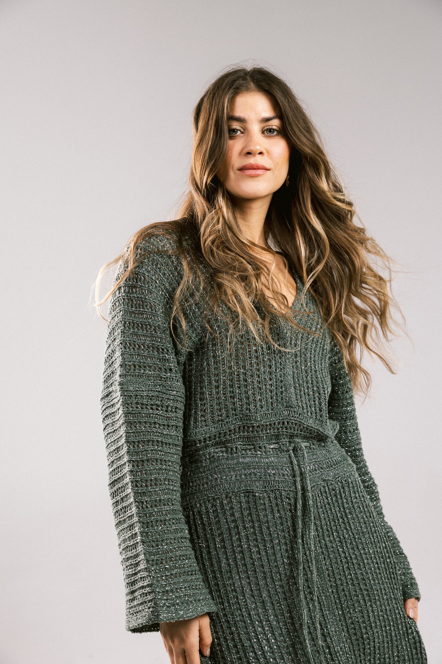 Sunbeam Crochet Coverup Dress - Olive