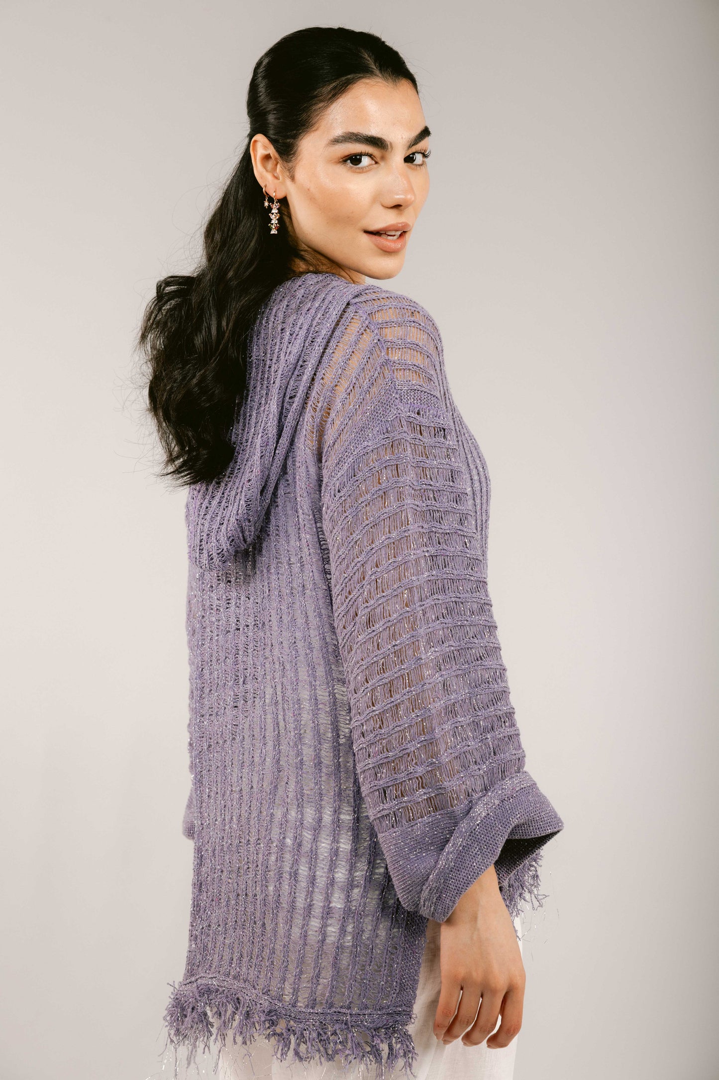 By The Beach Crochet Top - Lilac
