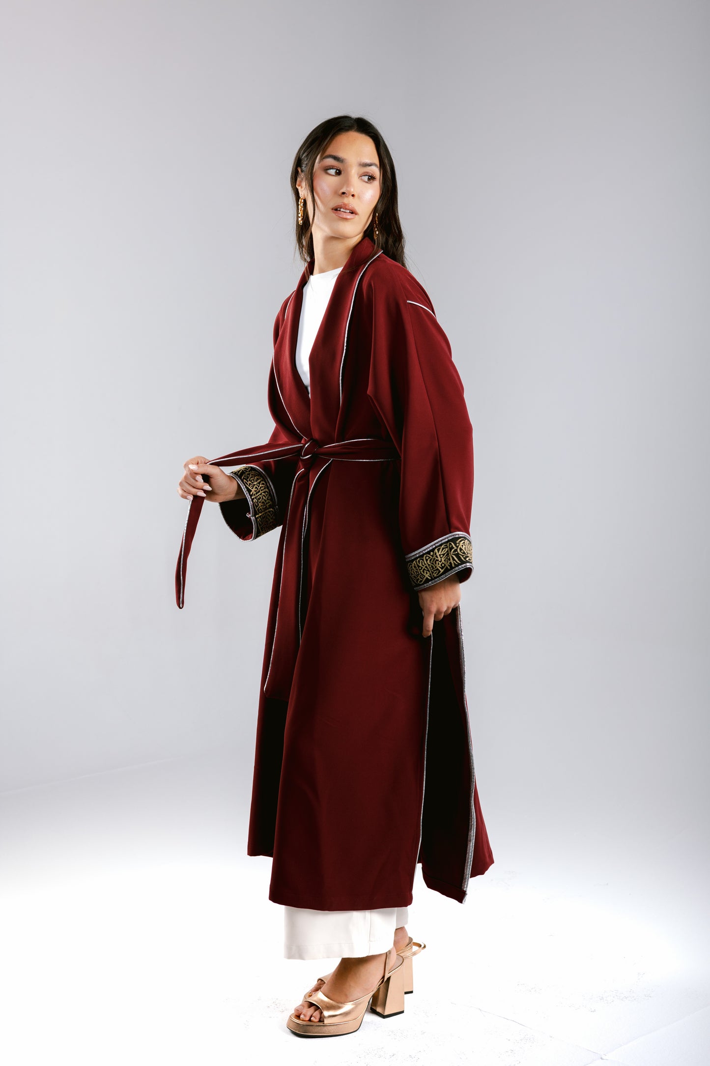 The Arabesque Kaftan in Burgundy