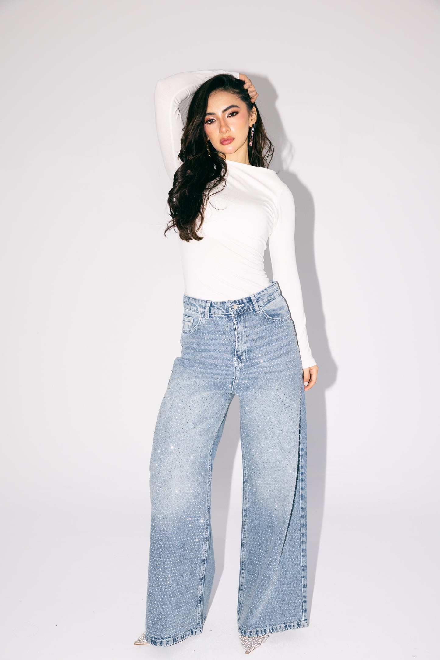 All Eyes On You Denim Pants - Light Blue