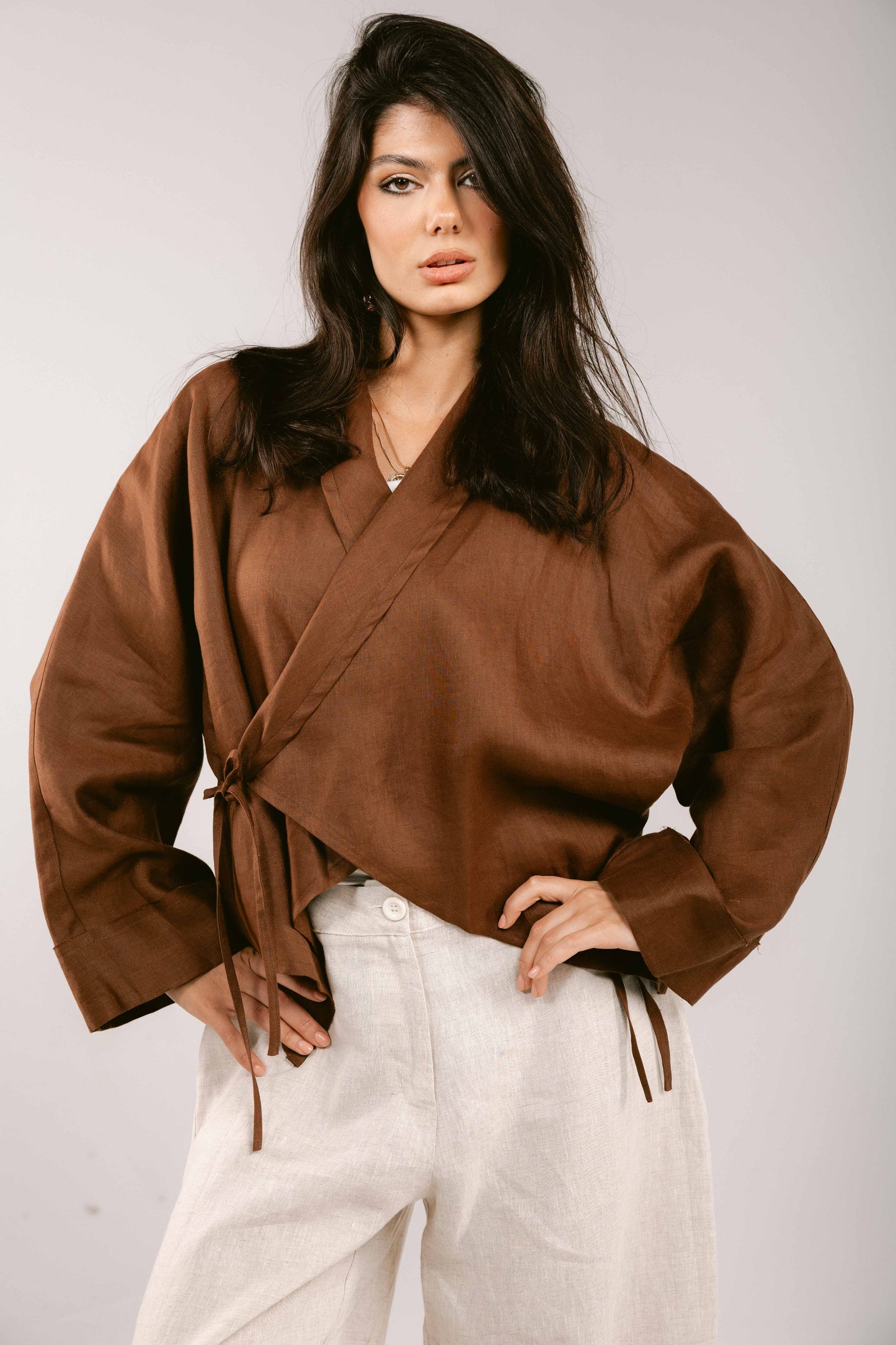 Such A Dreamy Linen Top - Brown