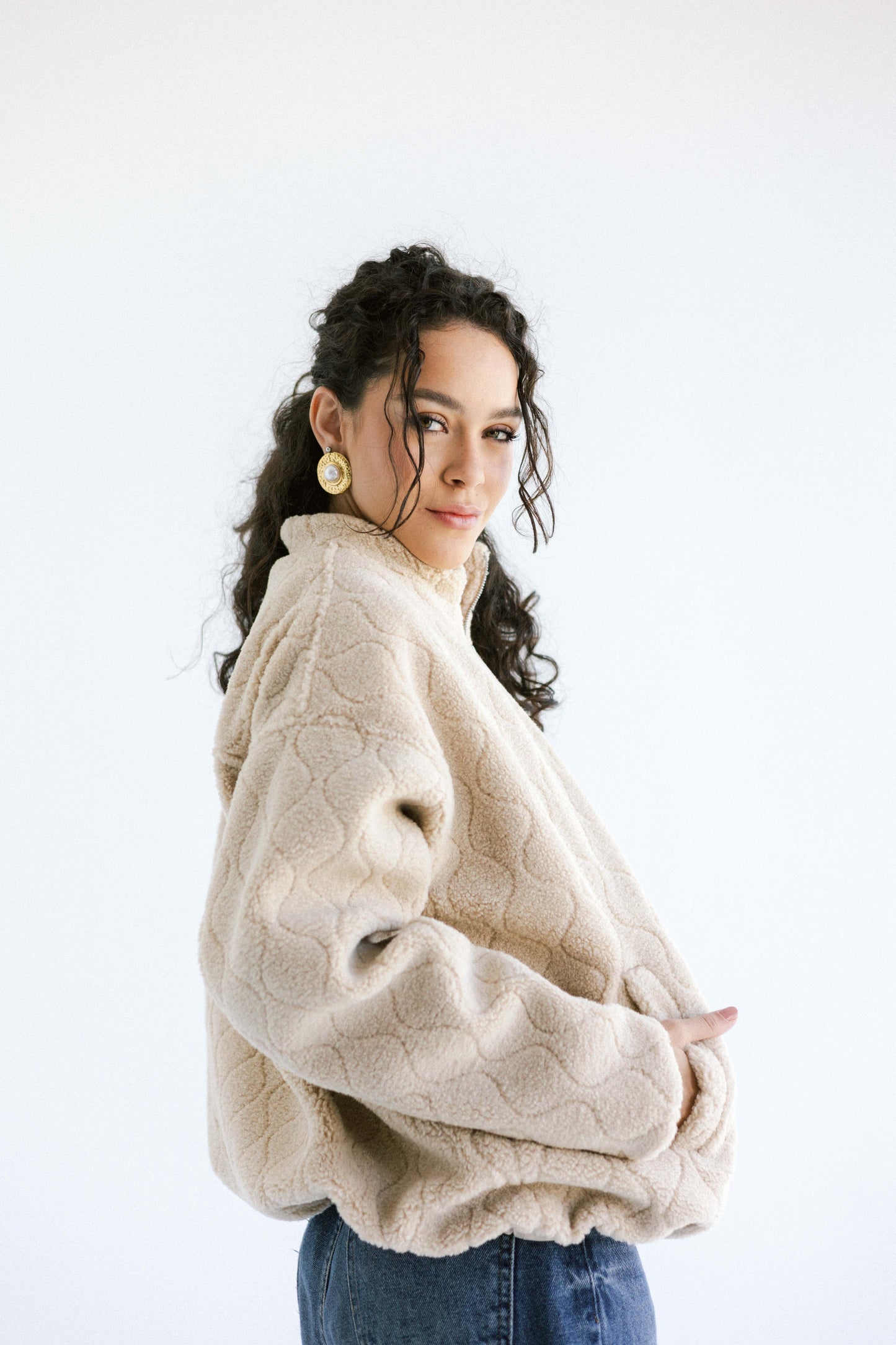 Snug Teddy Jacket - Beige