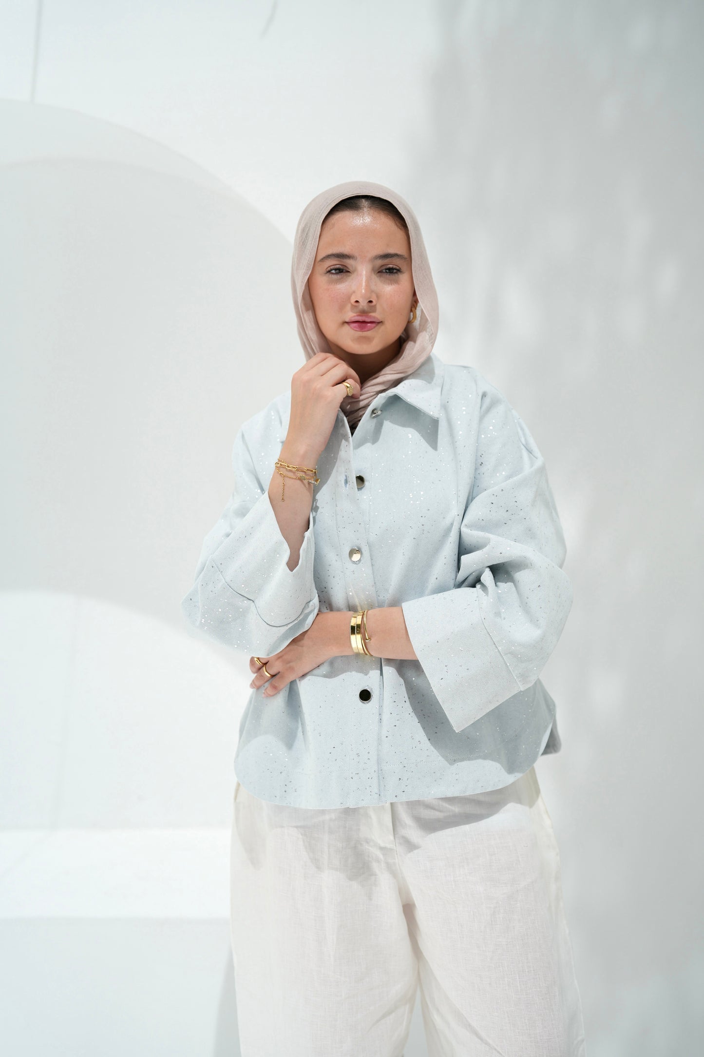 City Lights Denim Jacket - Light Blue