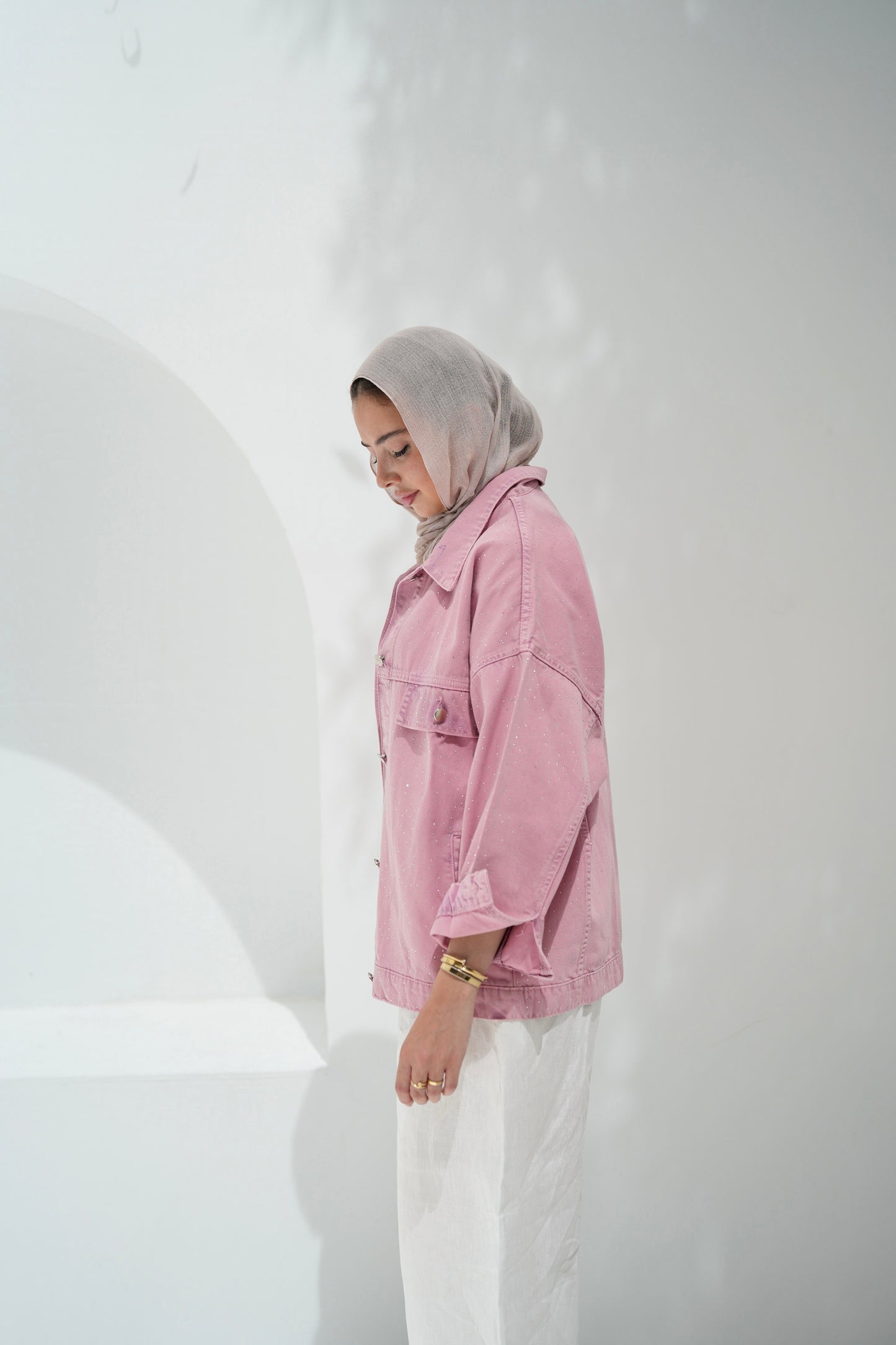 You’re A Gem Denim Jacket in Pink