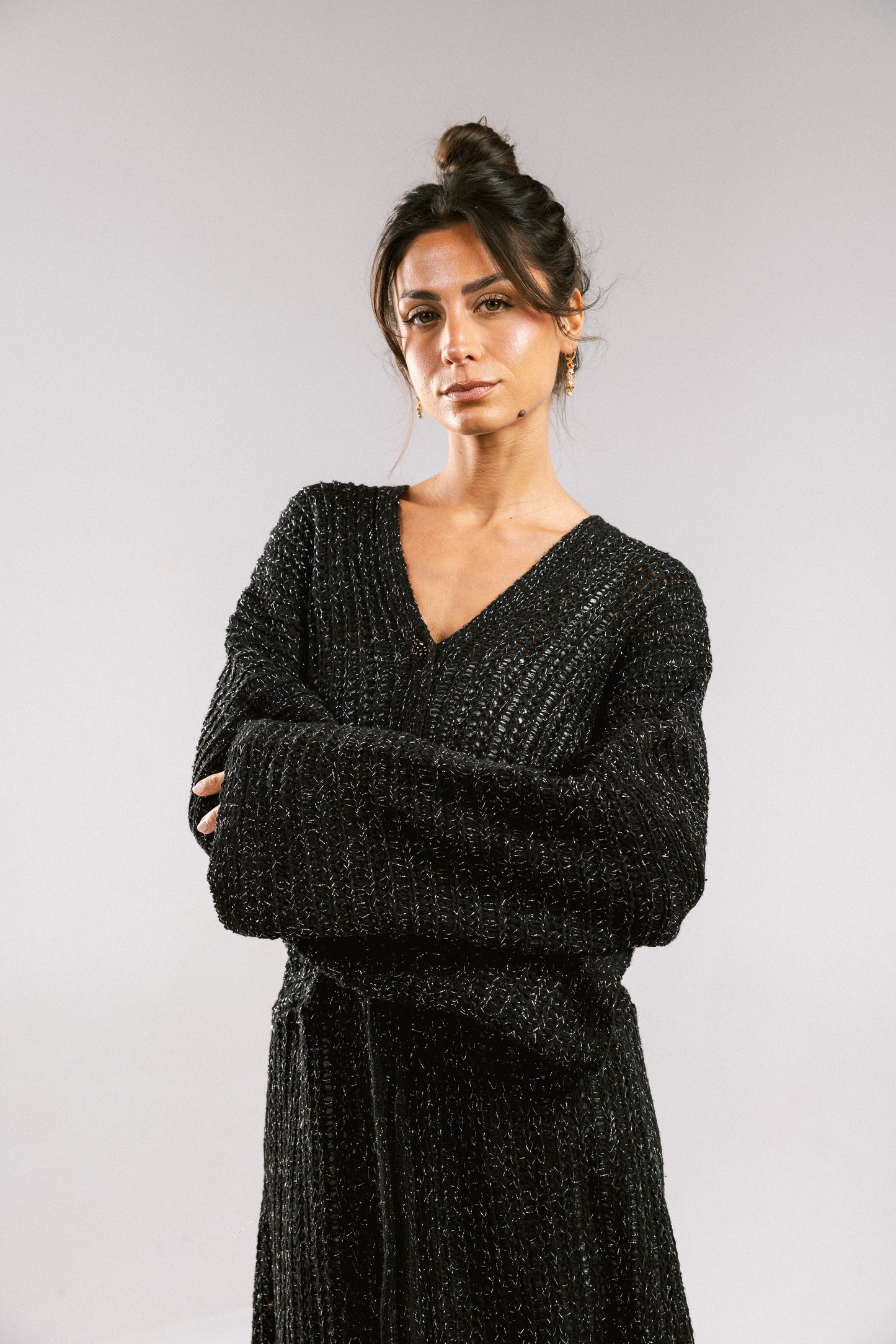 Sunbeam Crochet Coverup Dress - Black