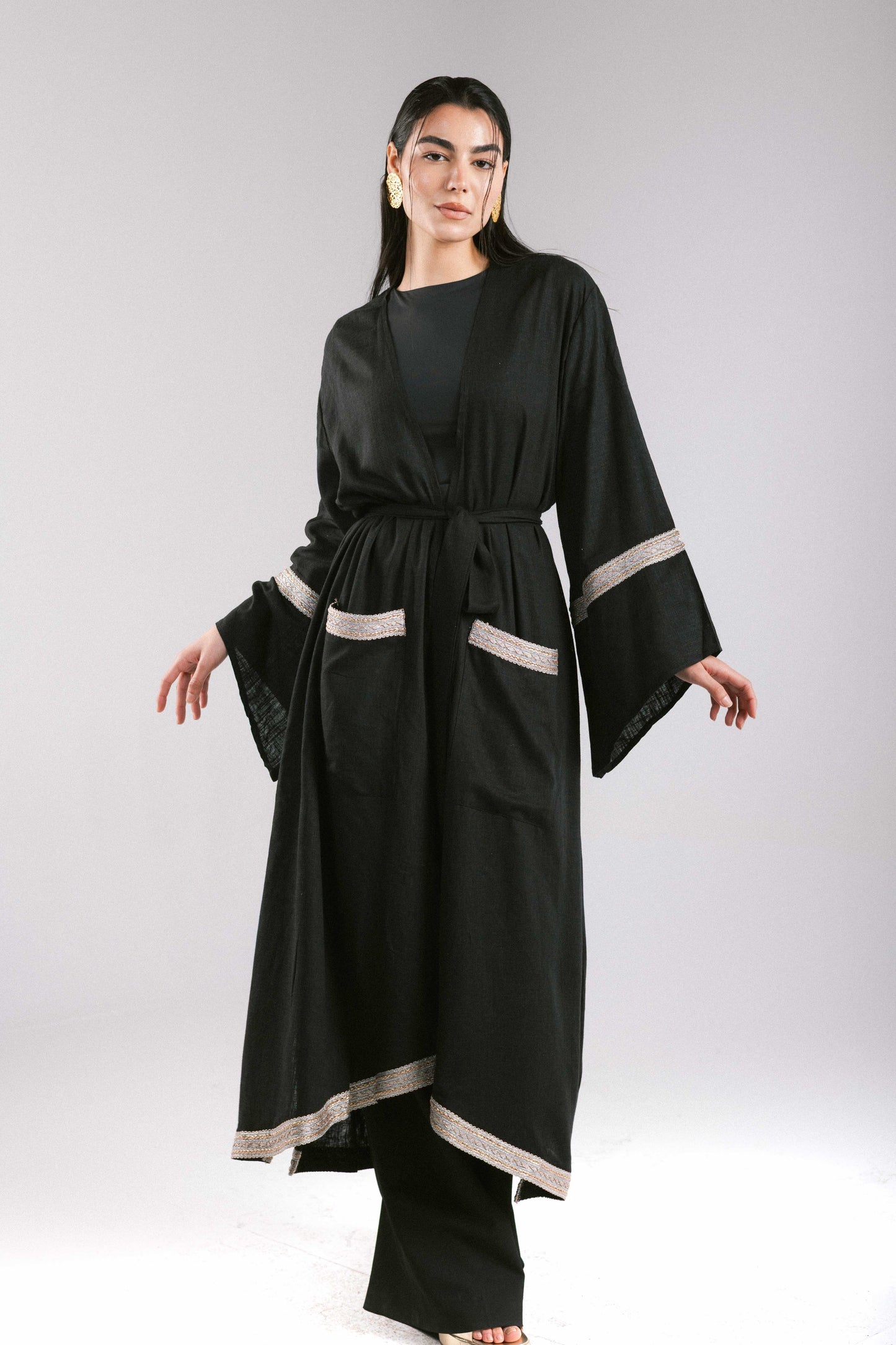 The Linen Kaftan in Black