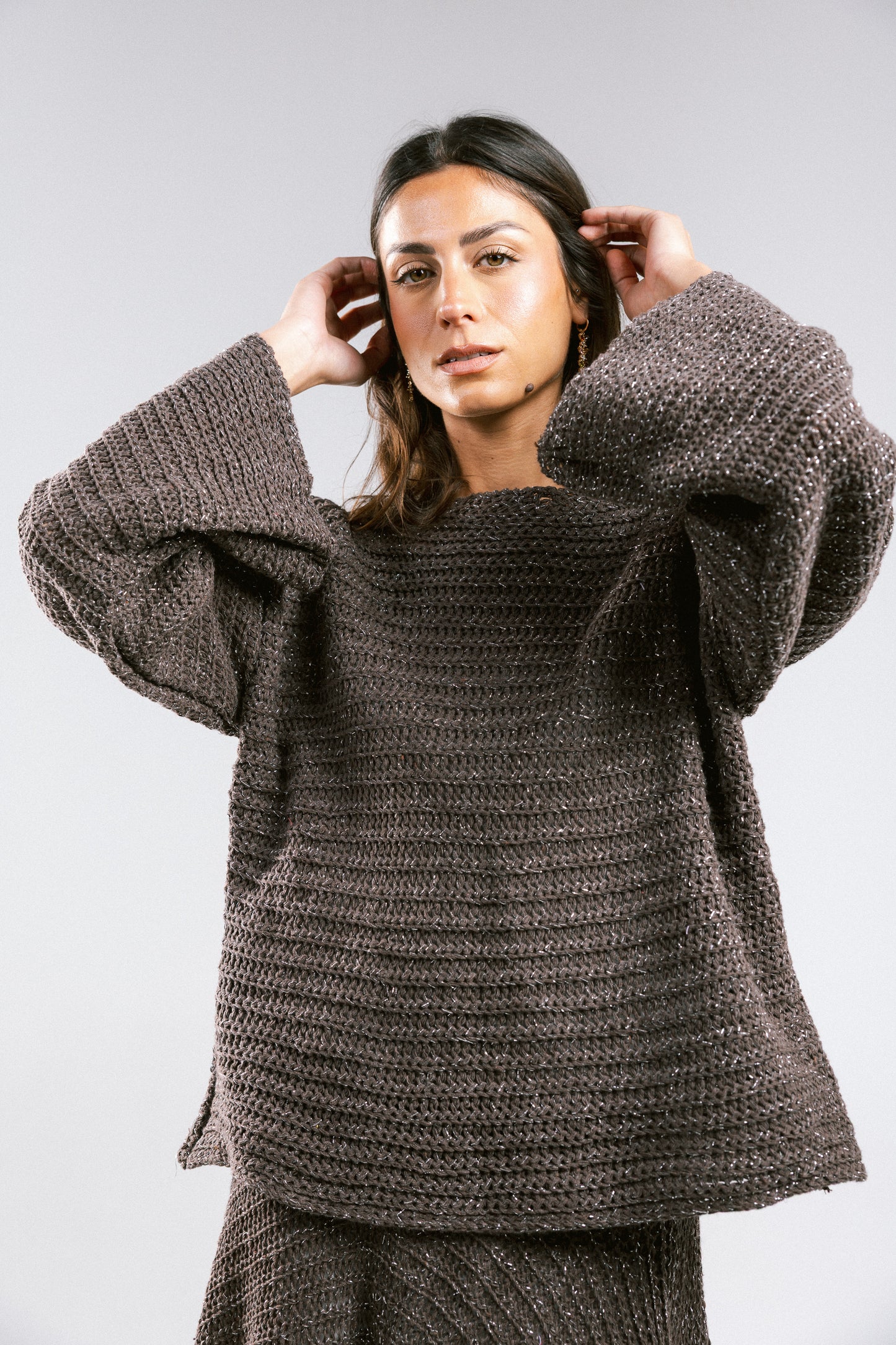 Seascape Crochet Top - Brown