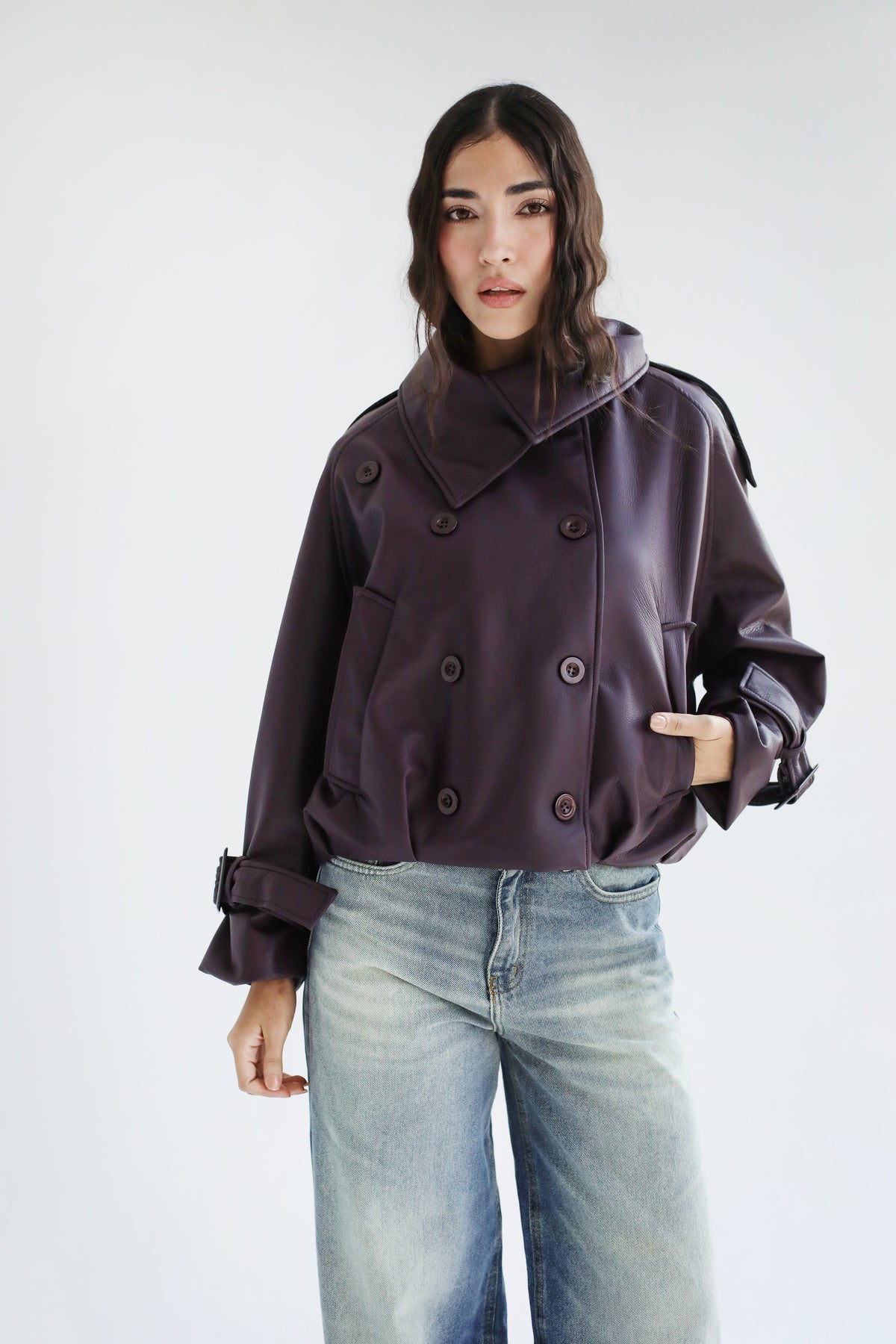 Instant Attraction Leather Jacket - Burgundy