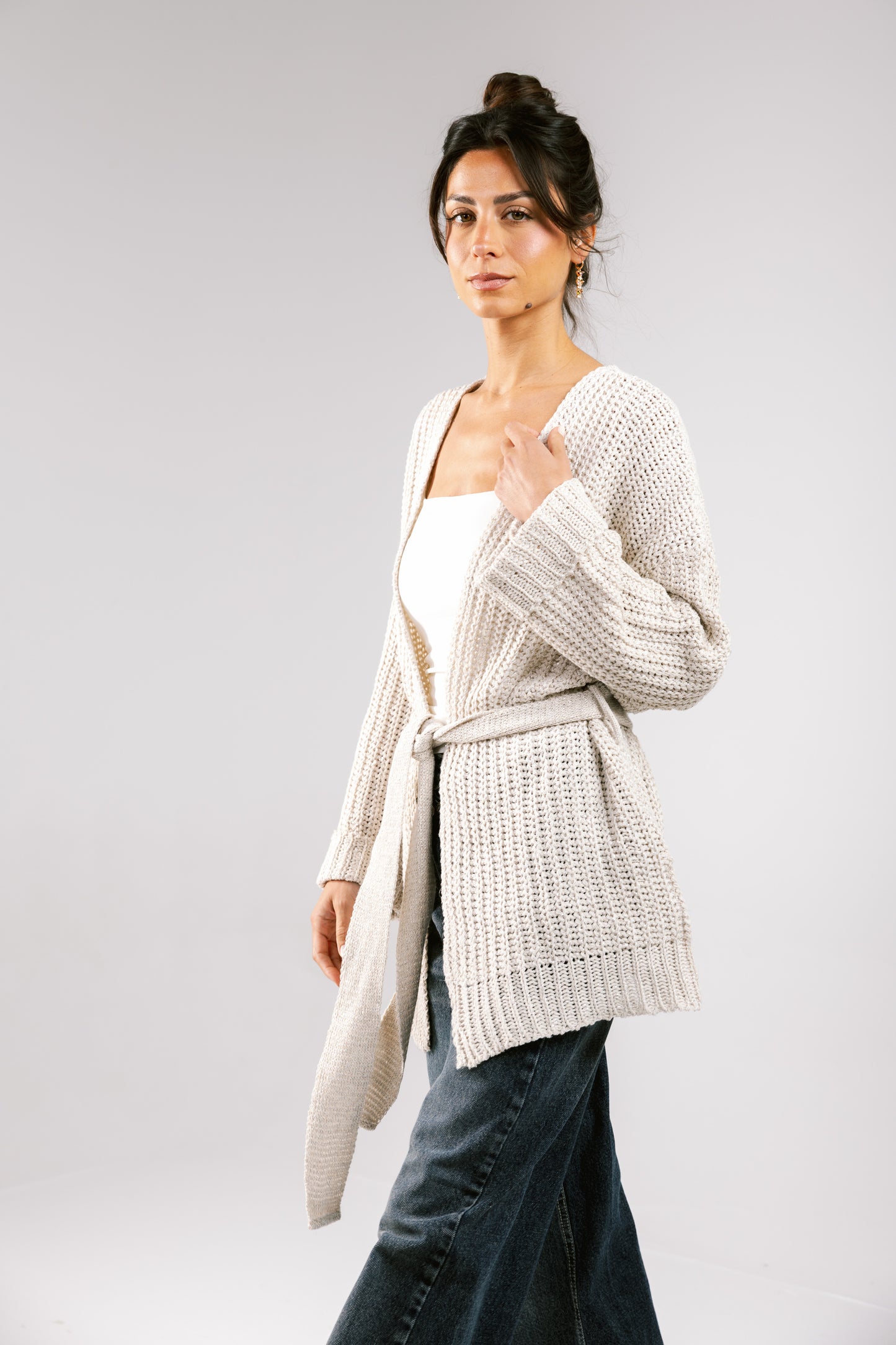 Crystal Skies Crochet Cardigan - Off-White