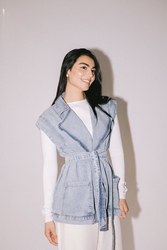 The Denim Vest - Blue